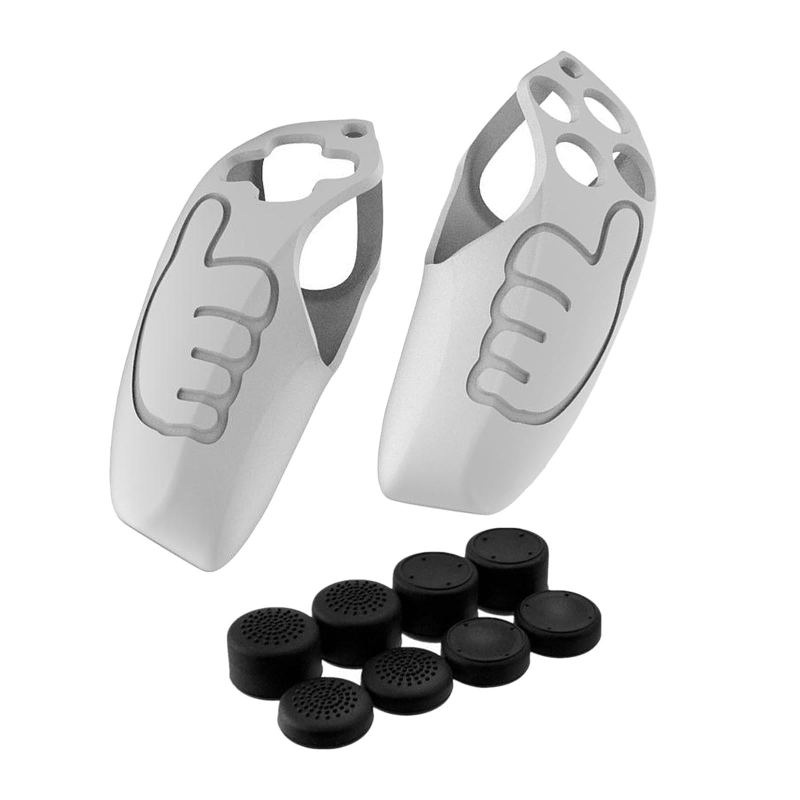 Handle Grip Protective Cover w/Thumb Grips Set Kit for PS5 Controller White