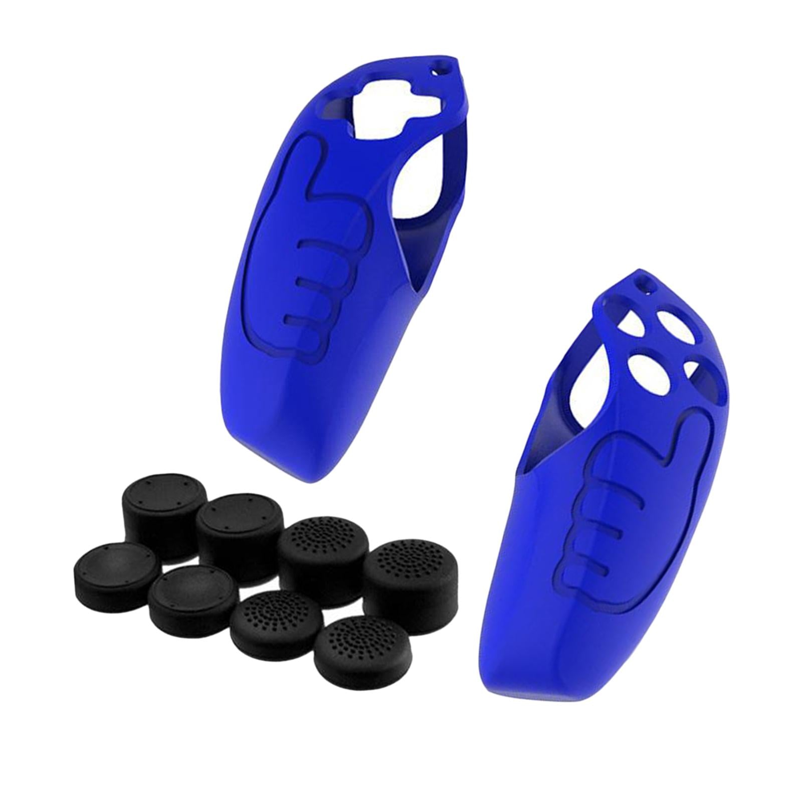 Handle Grip Protective Cover w/Thumb Grips Set Kit for PS5 Controller Blue
