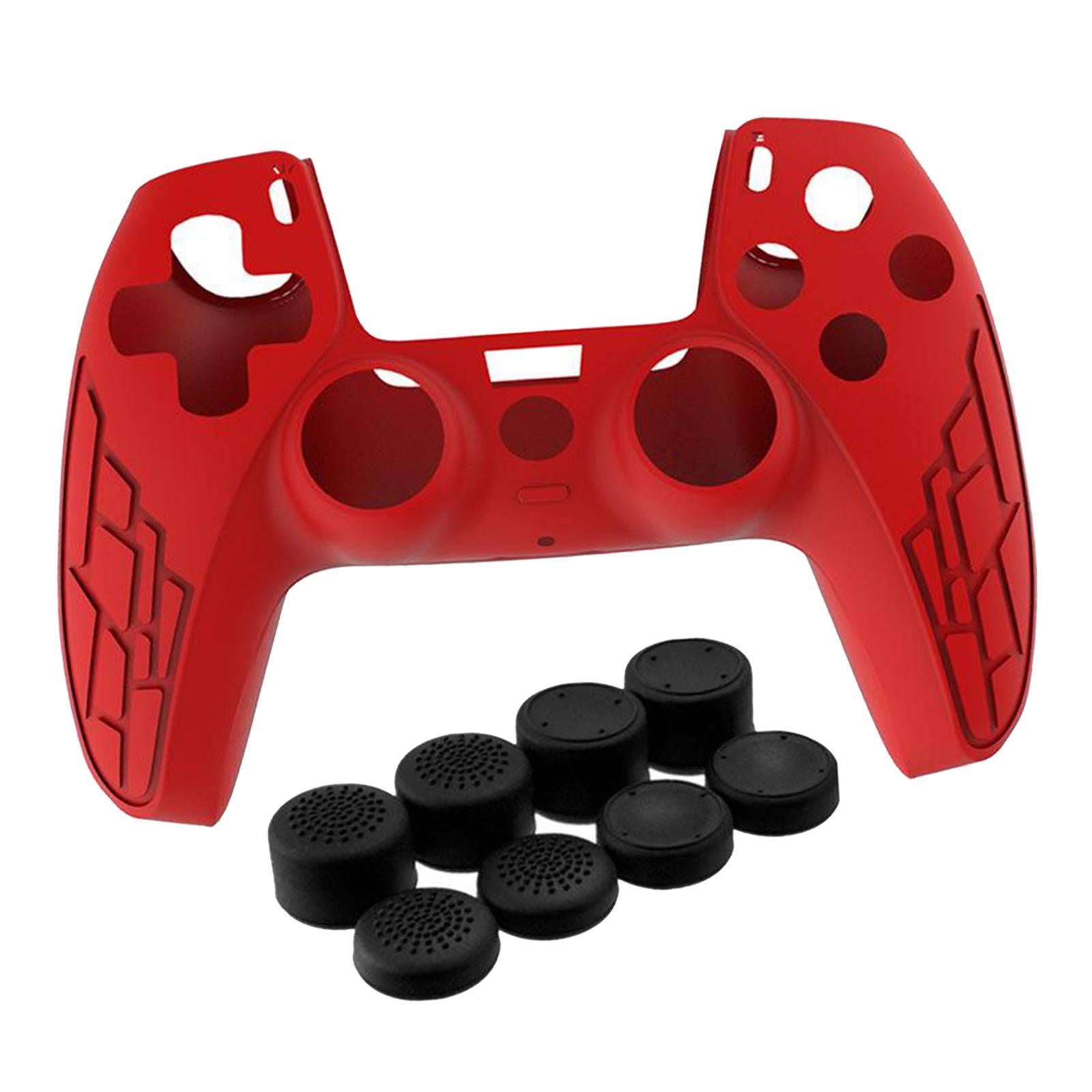 Anti-Slip Silicone Sleeve Case Skin Covers for PS5 Controller Red