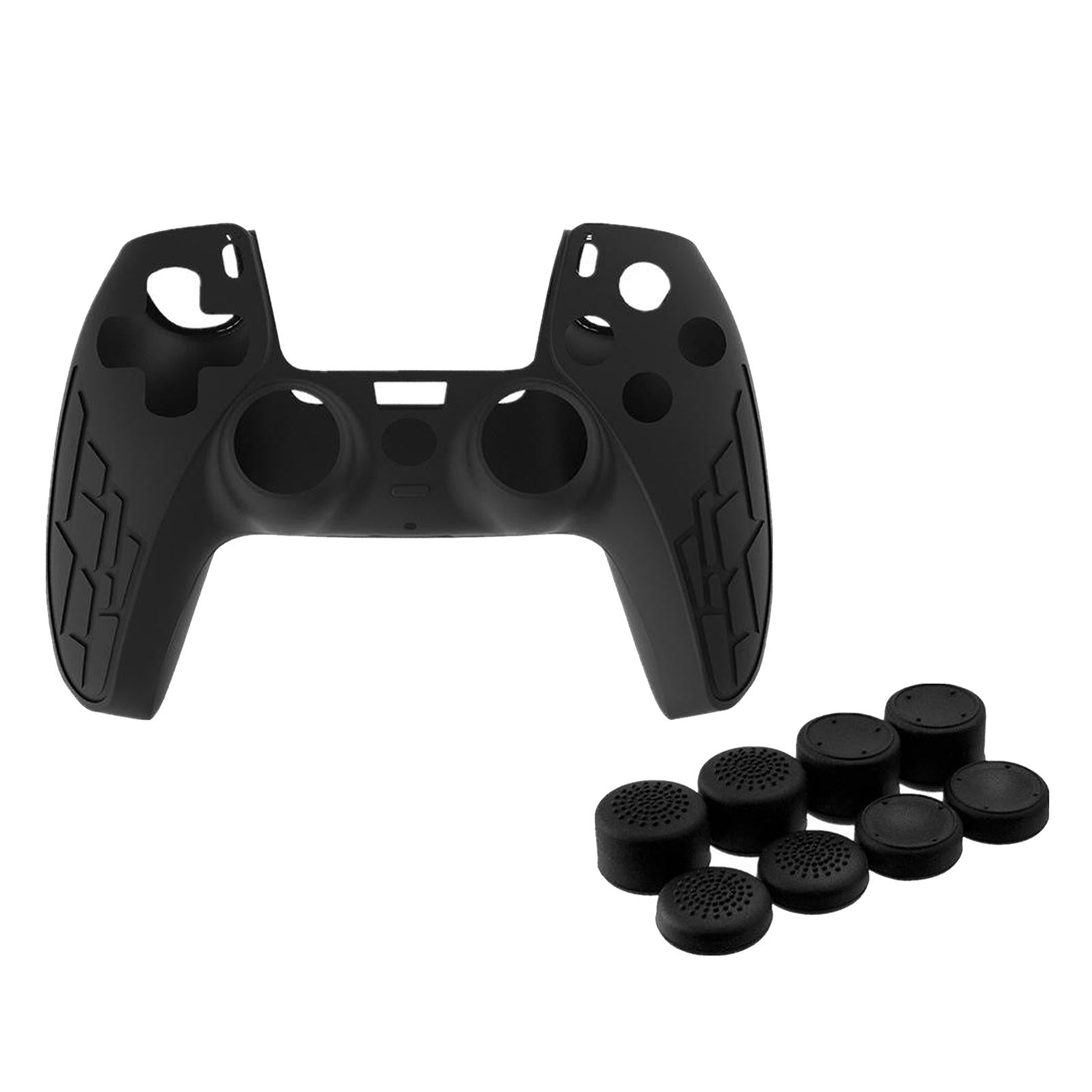 Anti-Slip Silicone Sleeve Case Skin Covers for PS5 Controller Black