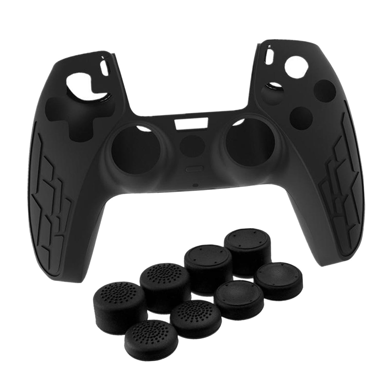 Anti-Slip Silicone Sleeve Case Skin Covers for PS5 Controller Black