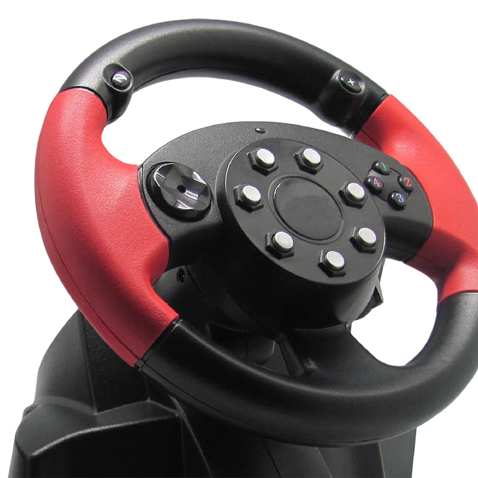 Gaming Racing Simulator Vibration PC Steering Wheel & Pedal For PS3/PS2