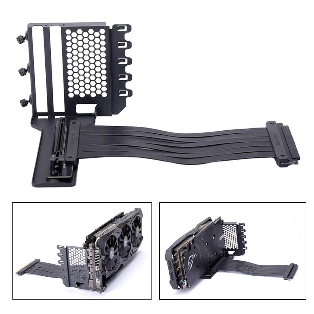 Premium PC GPU Extension Line PCI-E Vertically Card Bracket with Screws