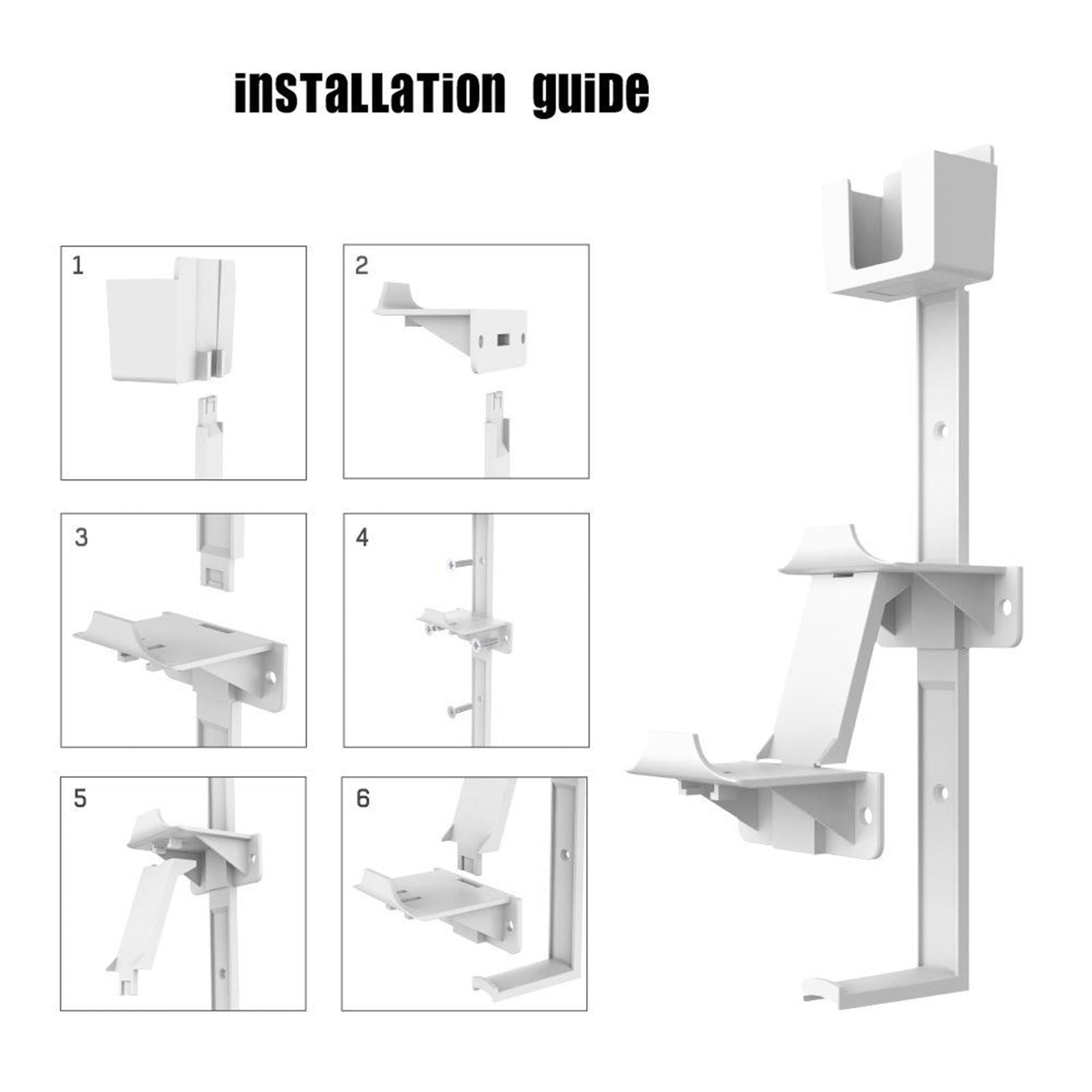 Dual Game Controller Headphone Hanger Holder Organizer for PS4 PS3 white