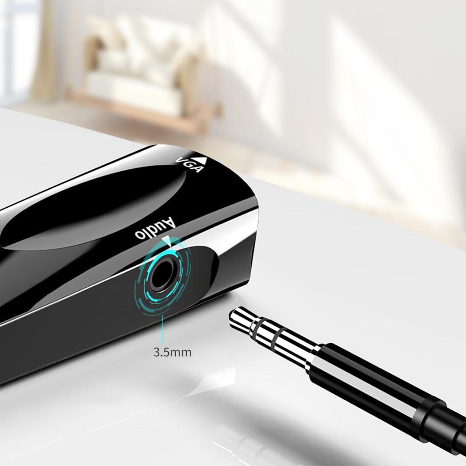 Mini HDMI to VGA Adapter Easy to Use for Desktop PC Monitor Chromebook Black