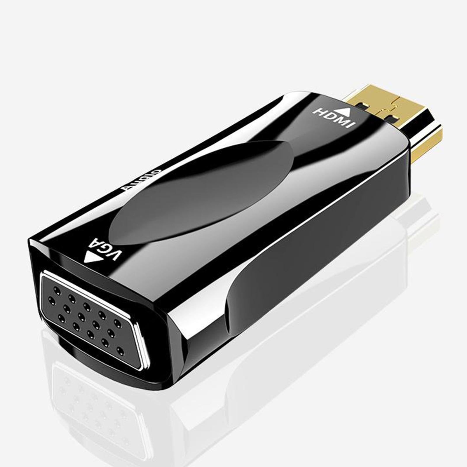 Mini HDMI to VGA Adapter Easy to Use for Desktop PC Monitor Chromebook Black
