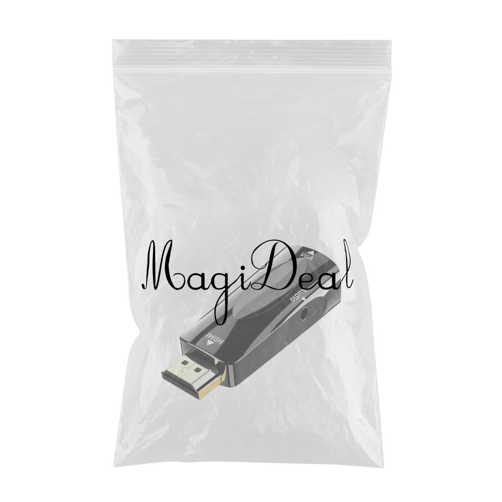 Mini HDMI to VGA Adapter Easy to Use for Desktop PC Monitor Chromebook Black