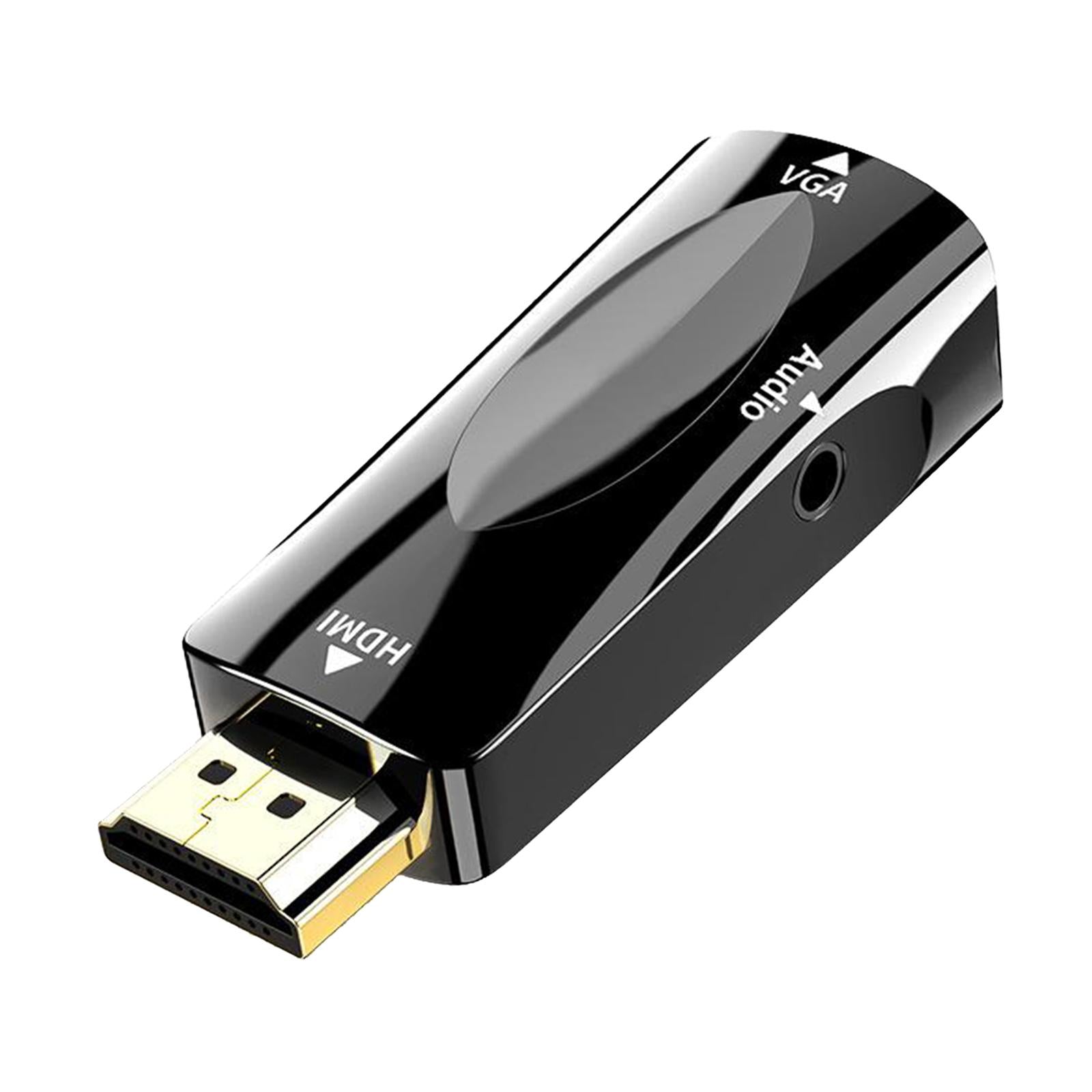 Mini HDMI to VGA Adapter Easy to Use for Desktop PC Monitor Chromebook Black