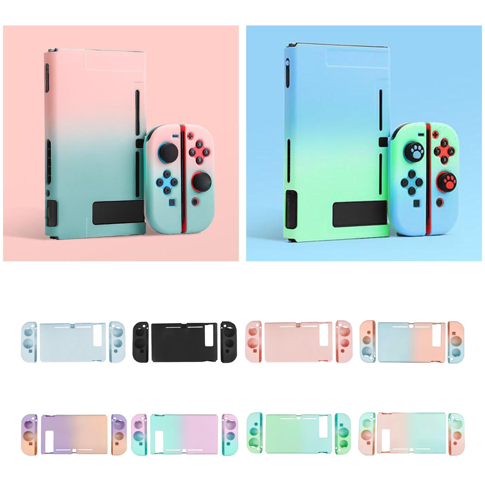 Soft Silicone Hard Colorful Protective Case Cover Shell for Nintendo Switch Cherry blossom pink
