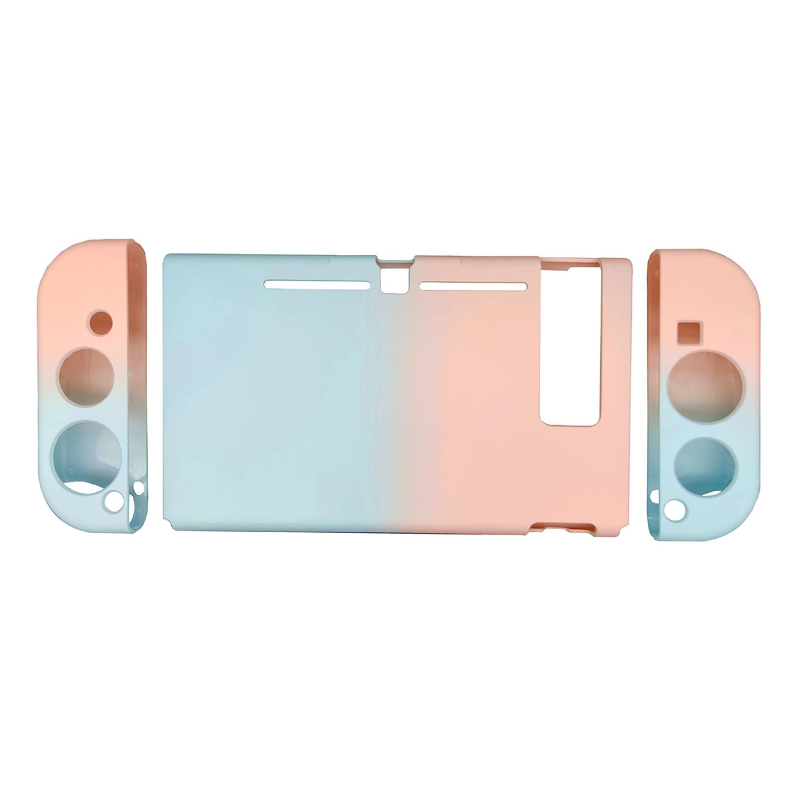 Soft Silicone Hard Colorful Protective Case Cover Shell for Nintendo Switch blue pink gradient