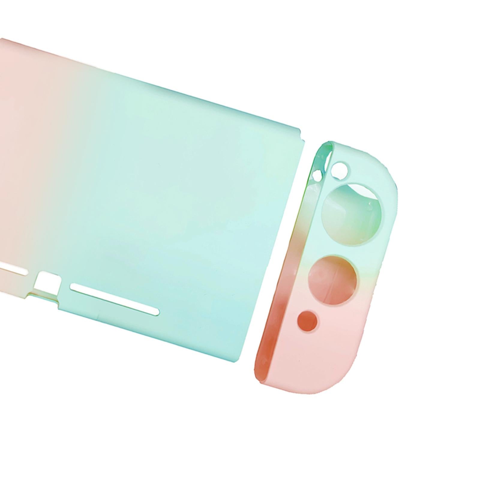 Soft Silicone Hard Colorful Protective Case Cover Shell for Nintendo Switch pink green gradient