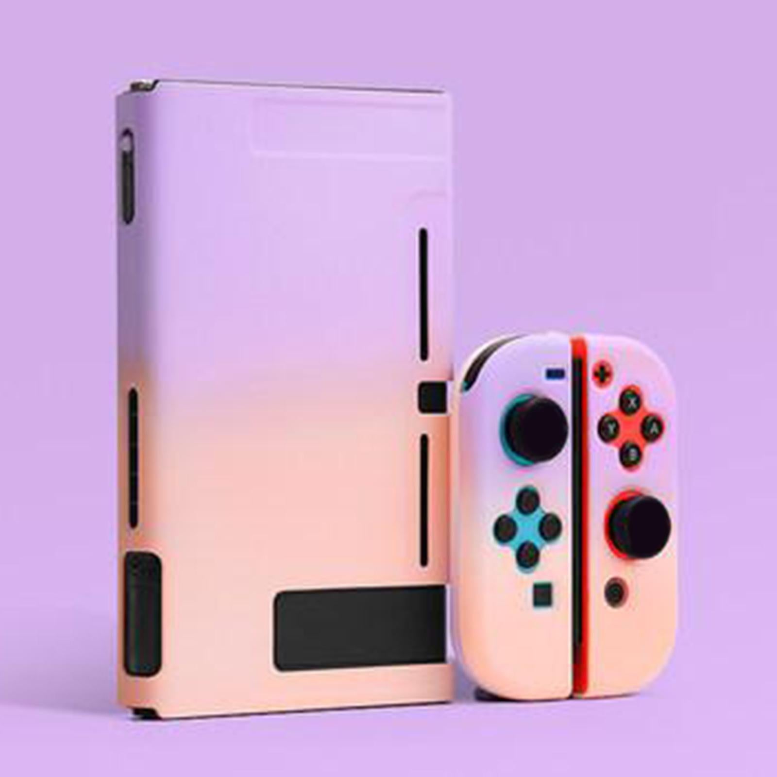 Soft Silicone Hard Colorful Protective Case Cover Shell for Nintendo Switch purple pink gradient