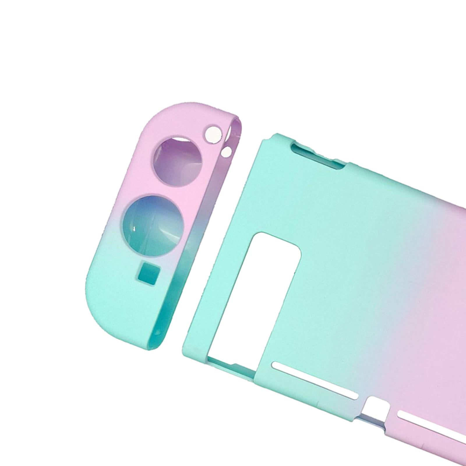 Soft Silicone Hard Colorful Protective Case Cover Shell for Nintendo Switch Purple GreenGradient