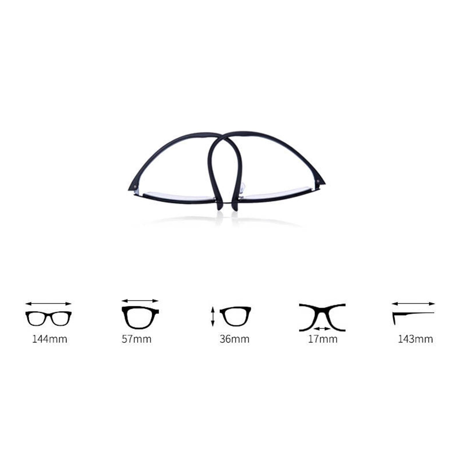 Presbyopic Glasses Progressive Reading Anti-Blue Light Black 100 Degree