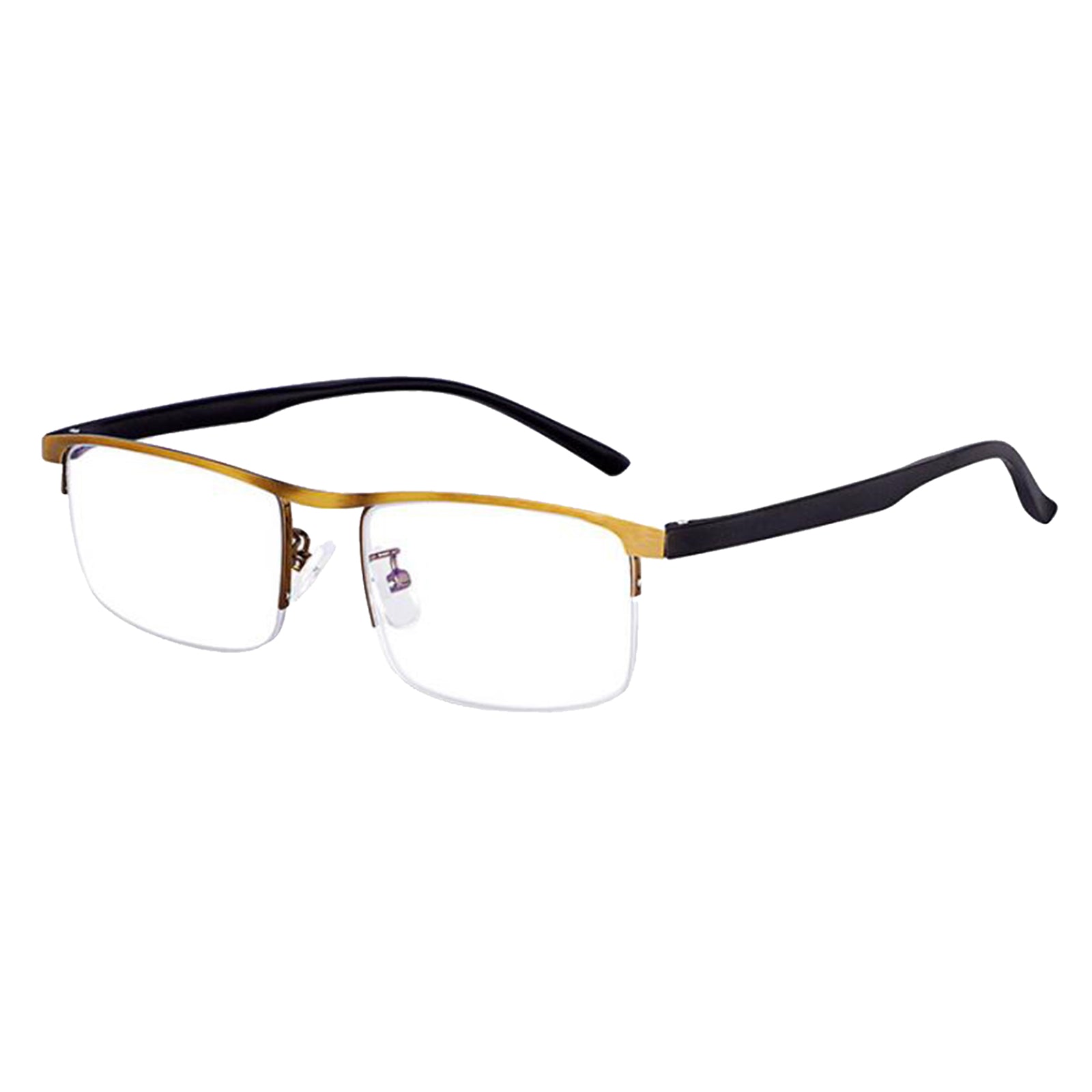 Presbyopic Glasses Progressive Reading Anti-Blue Light Gold 100 Degree