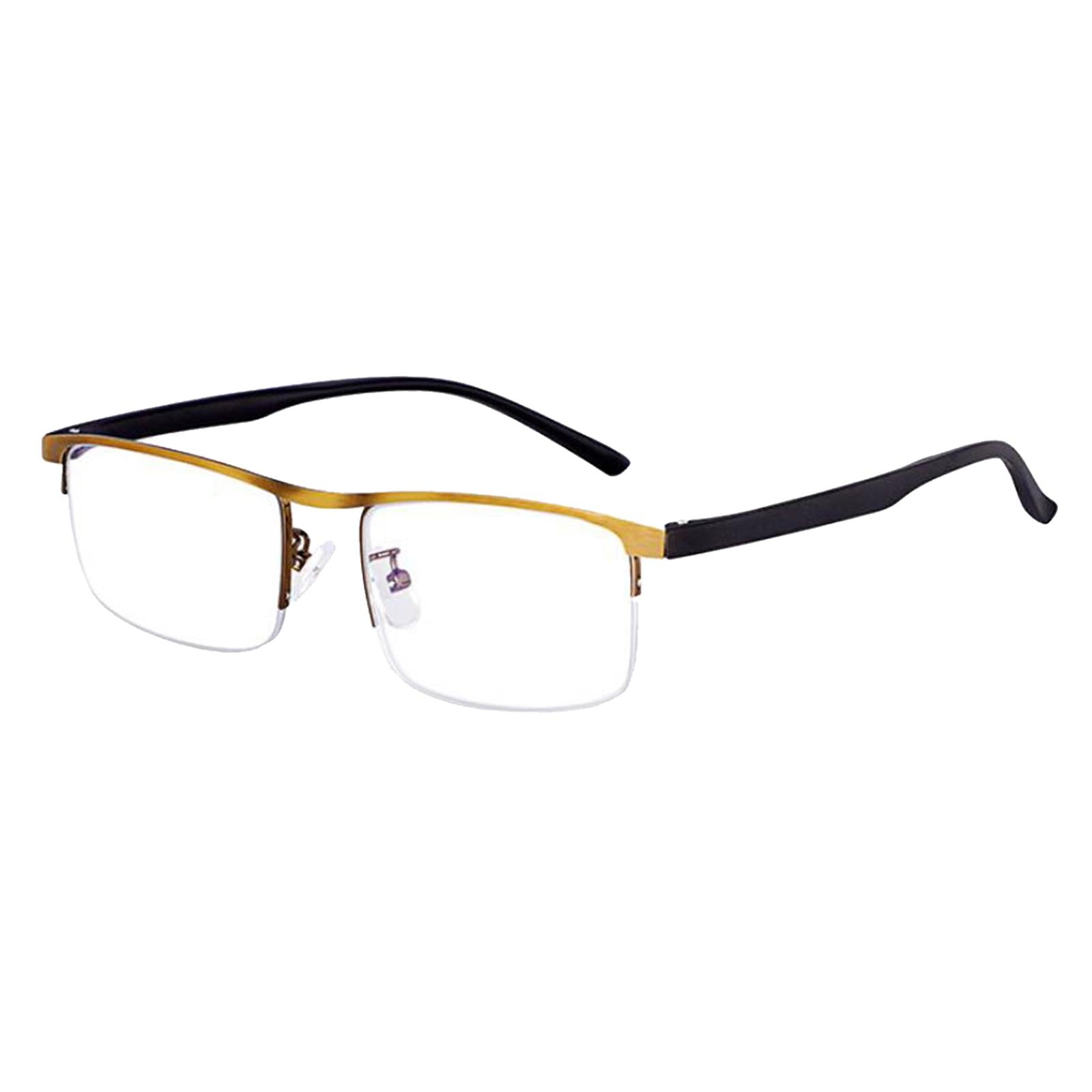 Presbyopic Glasses Progressive Reading Anti-Blue Light Gold 400 Degree