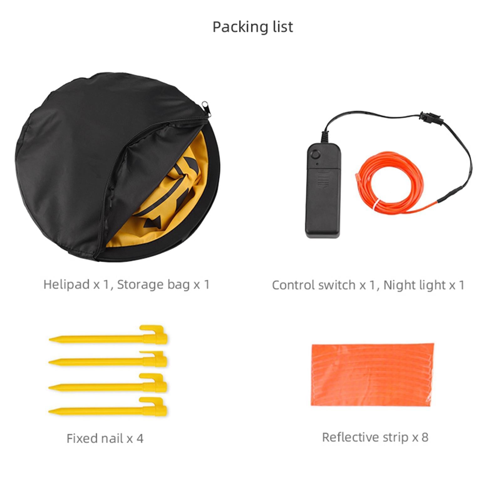 30 Waterproof Drones Landing Pad with LED Light Strip for Mavic 2 Pro"