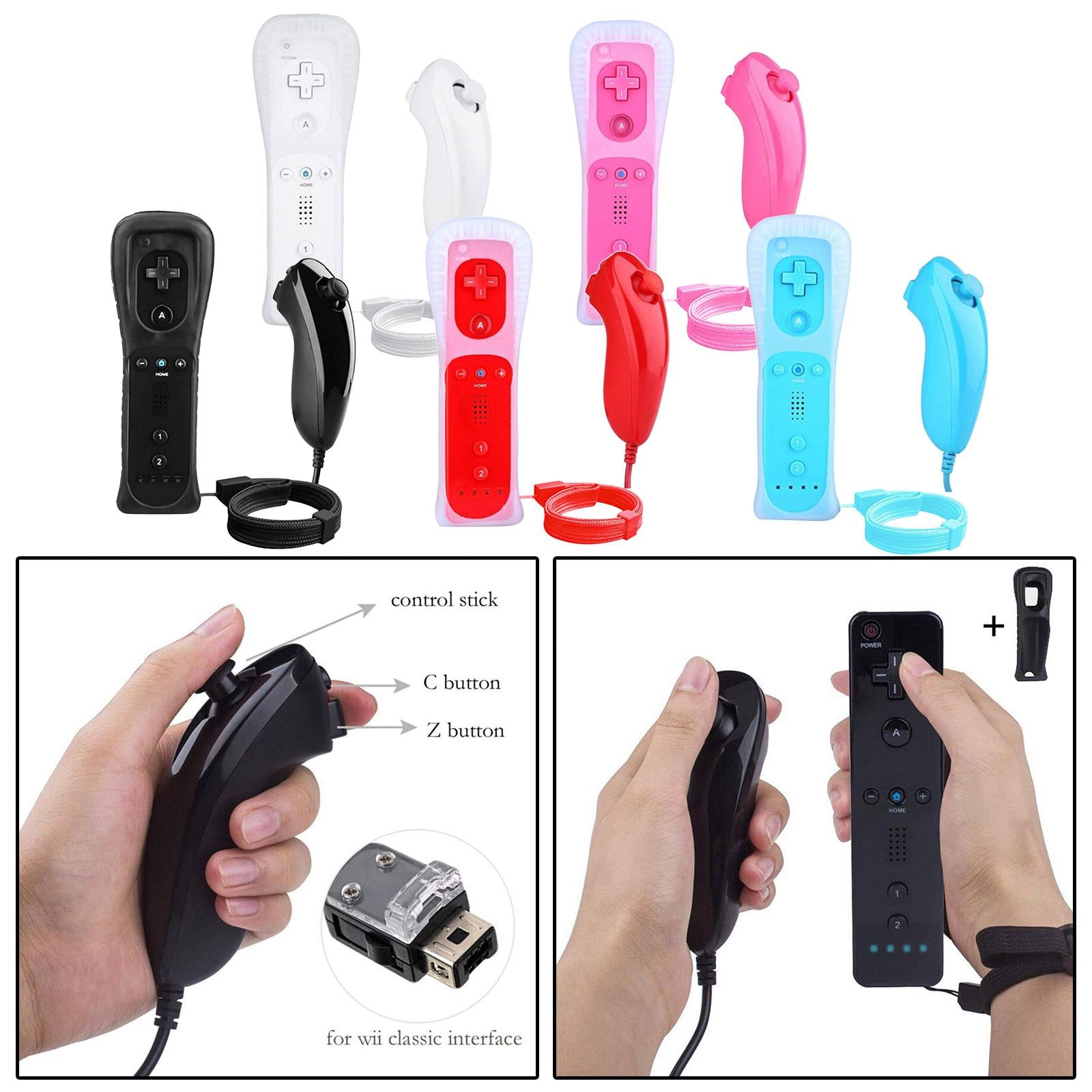 Gesture Controller and Nunchuck Joystick Combo for Nintendo Wii Wii U white