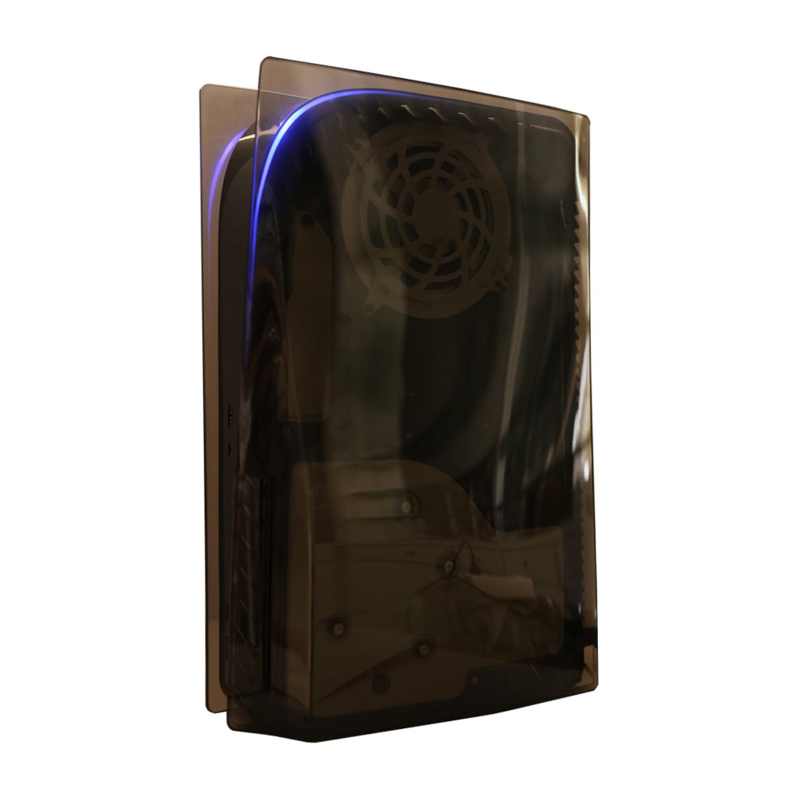 Plate Shell Cover Anti-Scratch for Sony PS5 Disc Version Transparent Black