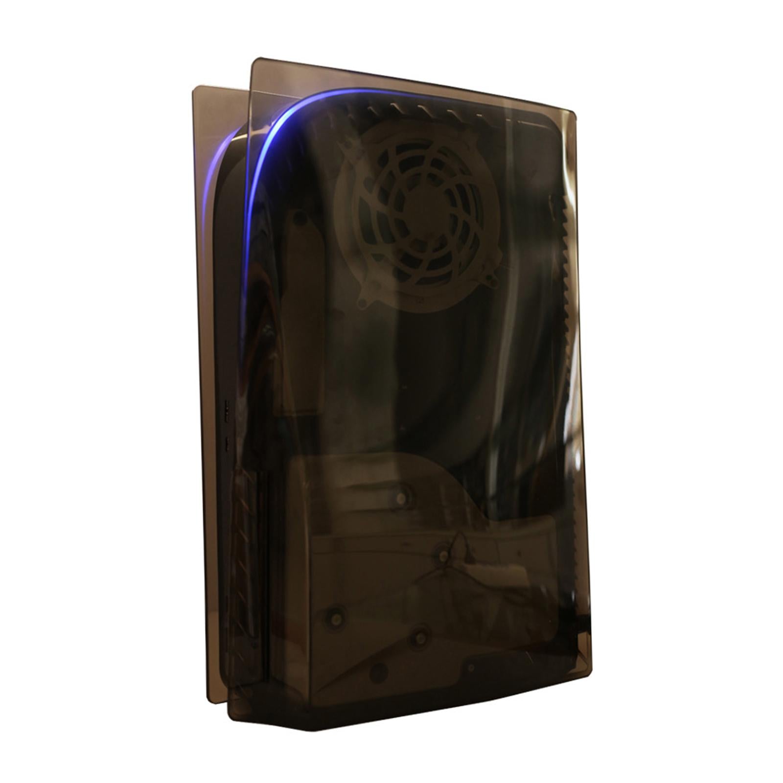 Plate Shell Cover Anti-Scratch for Sony PS5 Disc Version Transparent Black