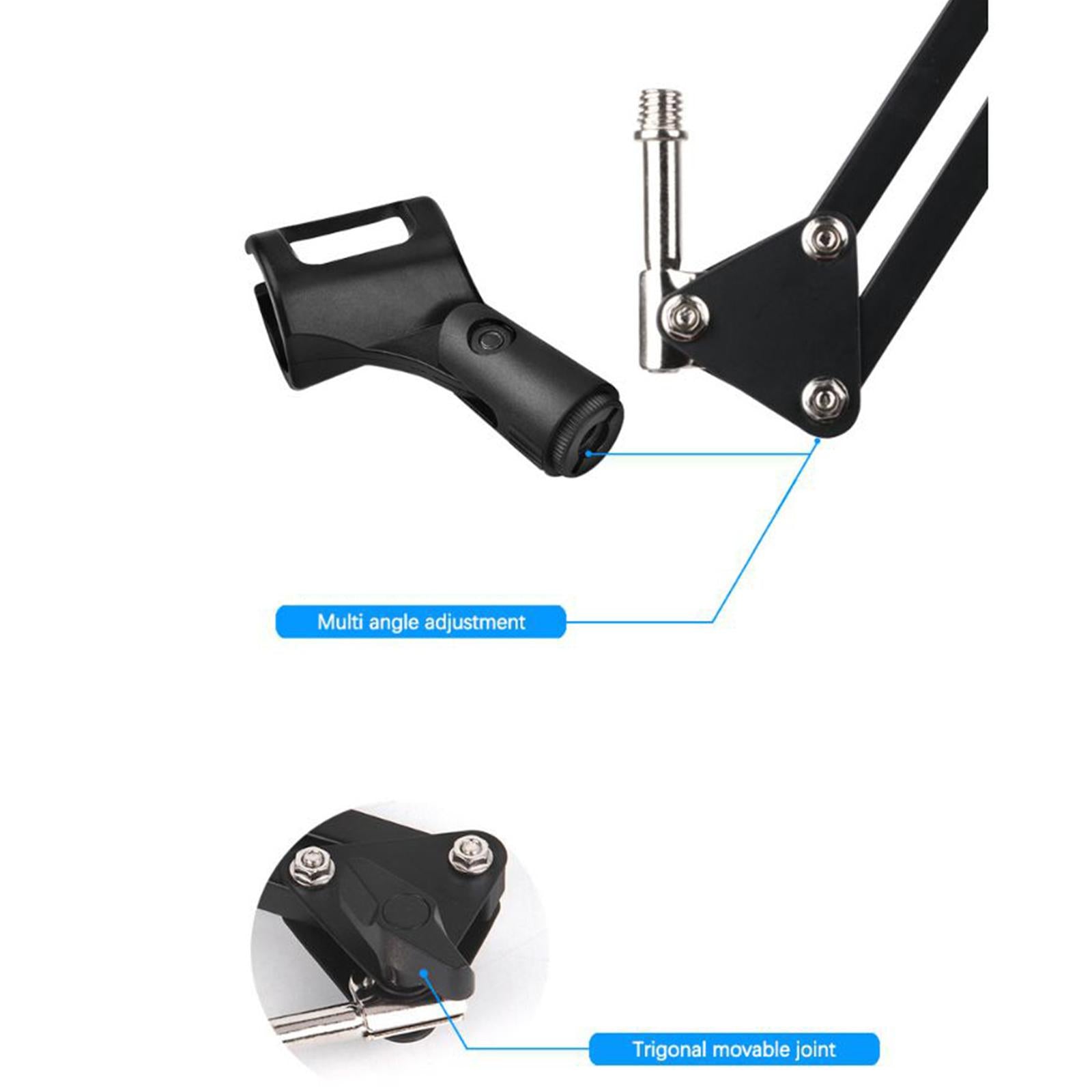 New Mic Microphone Holders Suspension Boom Scissor Arm Stand 4.5CM Base