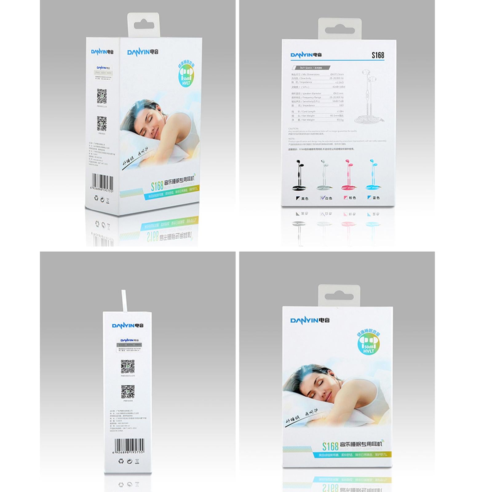 Soft Silicon Sleeping Earbuds for Sleeper Snoring Tablets Air Travel white