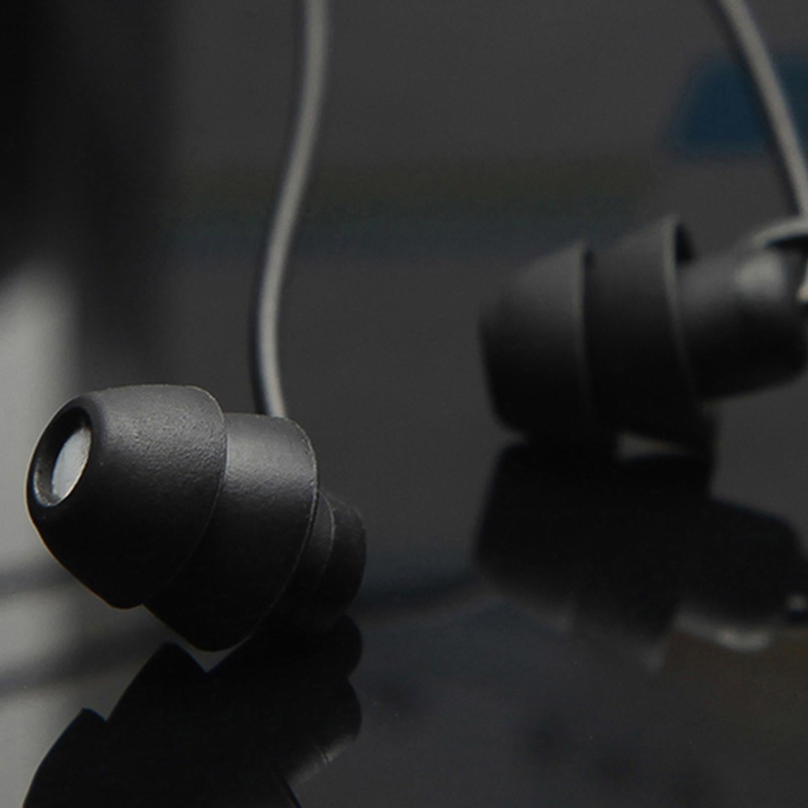 Soft Silicon Sleeping Earbuds for Sleeper Snoring Tablets Air Travel black
