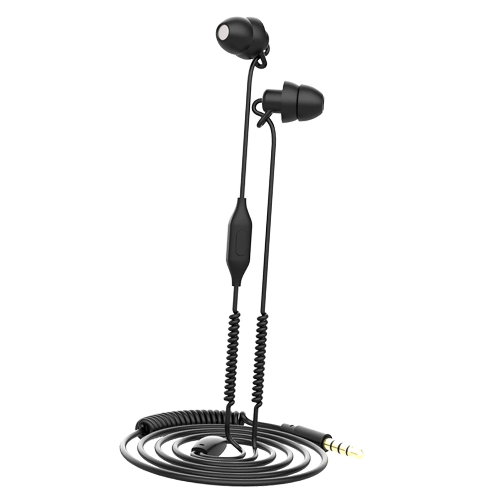 Soft Silicon Sleeping Earbuds for Sleeper Snoring Tablets Air Travel black