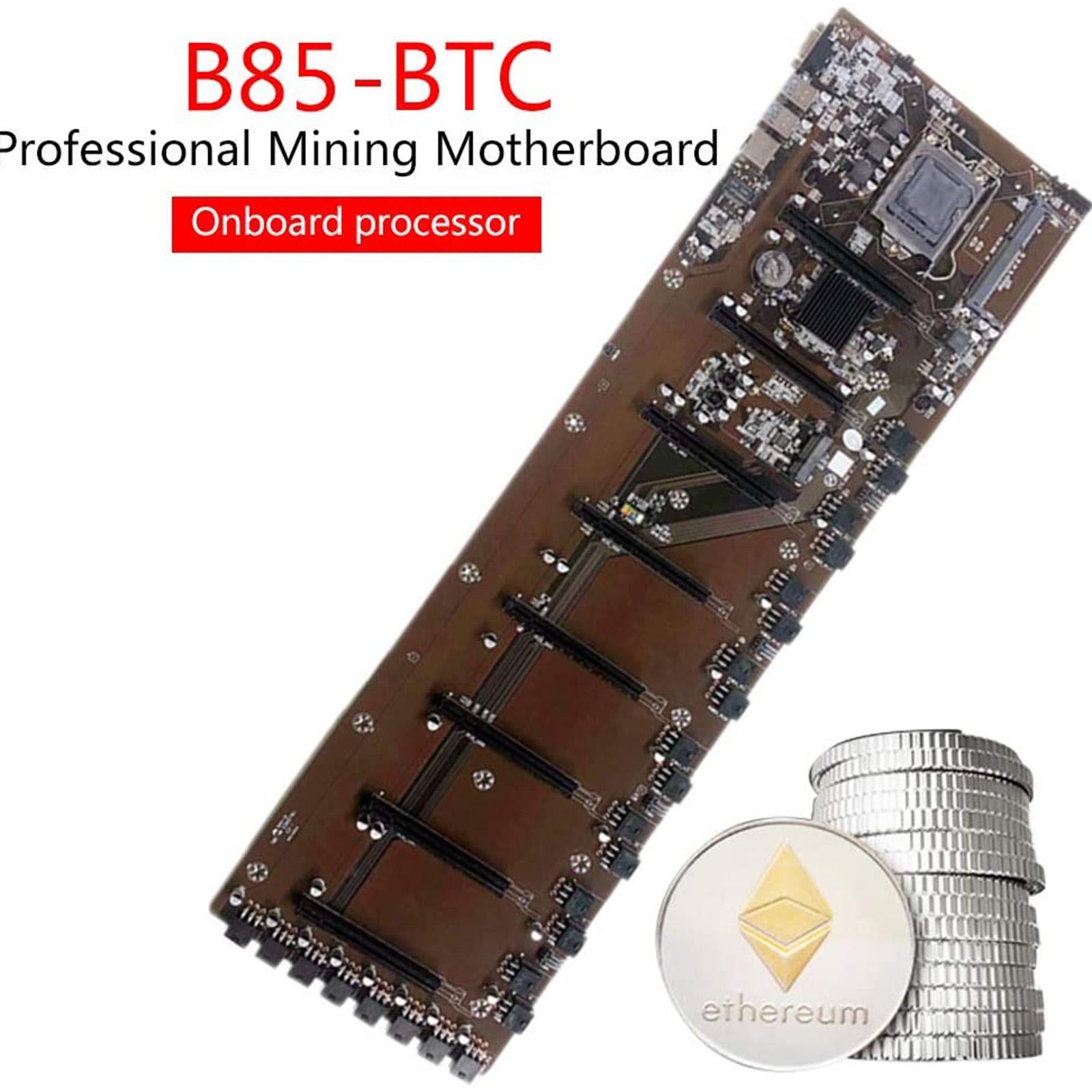 B85 1150 Pin Motherboard 4 USB3.0 LAN 8 PCIE 16X GPU Graphics Card Mainboard