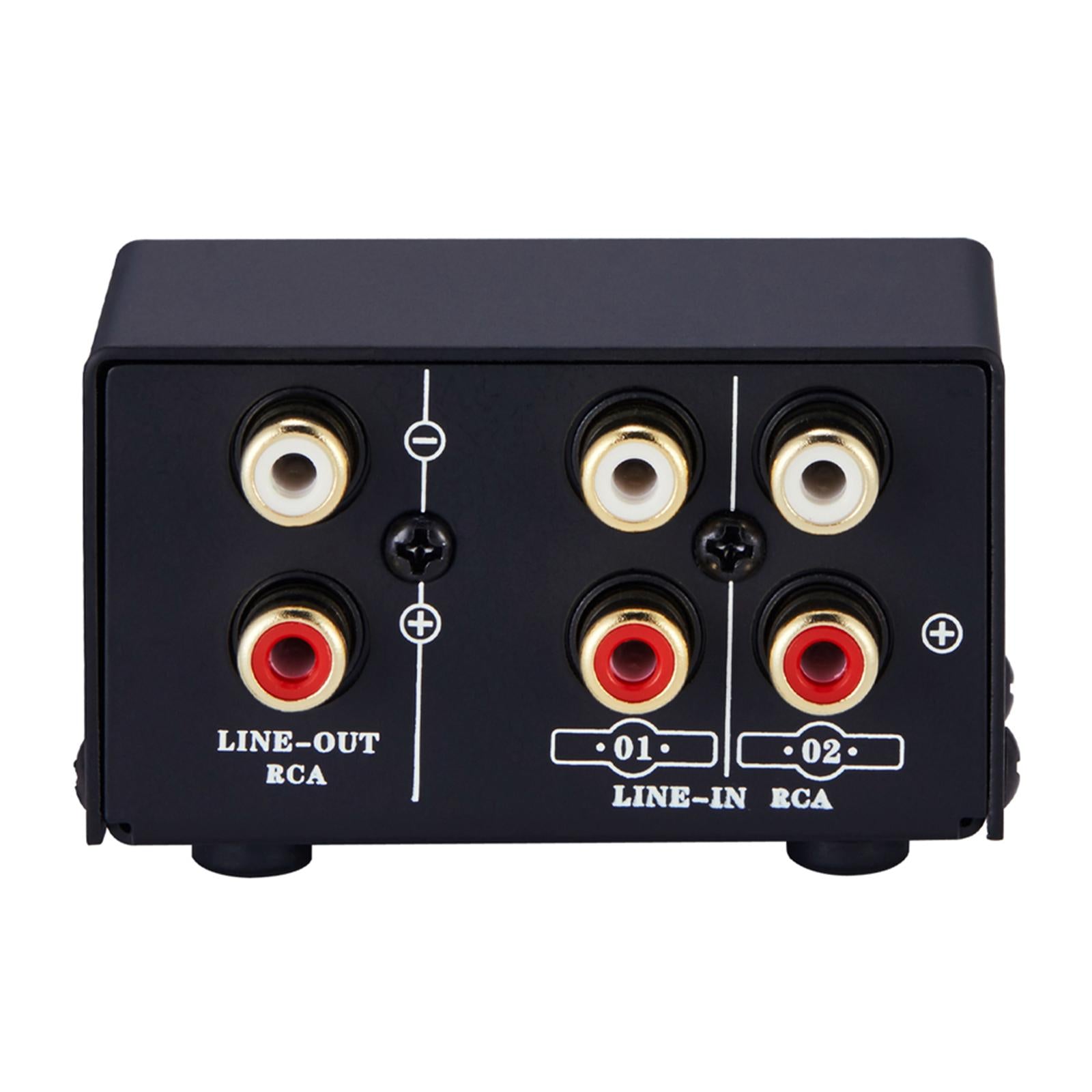 2 In 1 Out or 1 In 2 Out Audio Source Signal Selector Speaker Switcher RCA