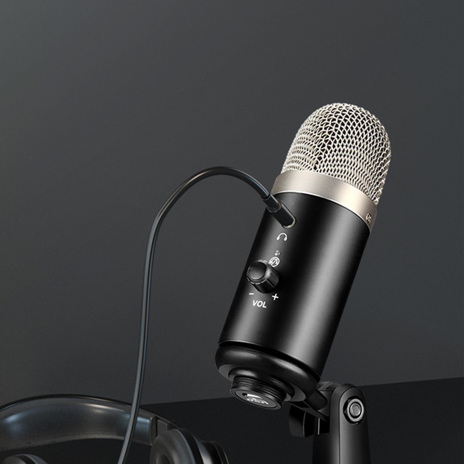 USB Computer Microphone for Laptop Desktop Recording Gaming Streaming Mic