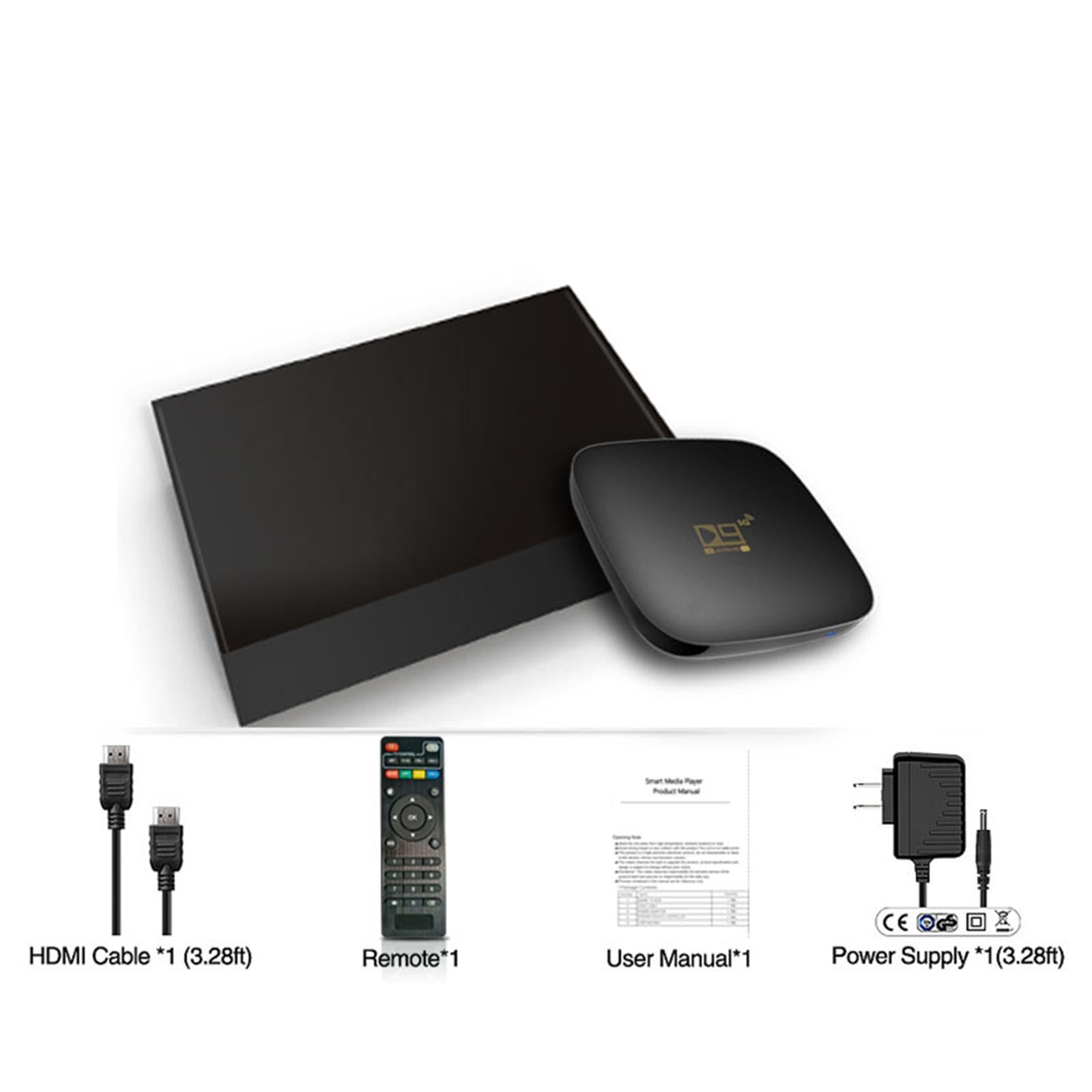 Smart D9 TV Media Player 2.4G 5G WIFI 905 Core HD TV receiver 2GB 16GB US