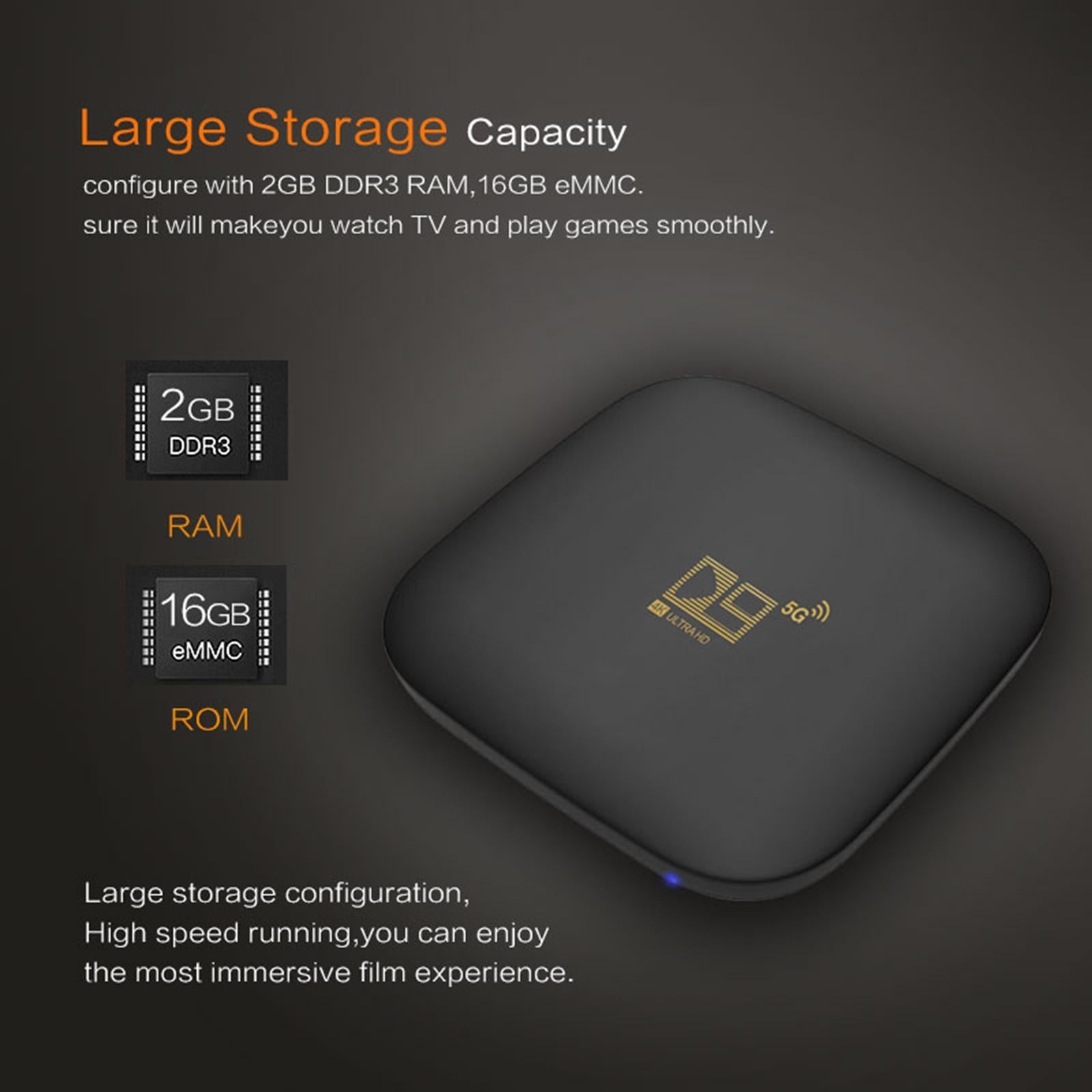 Smart D9 TV Media Player 2.4G 5G WIFI 905 Core HD TV receiver 8GB 128GB UK