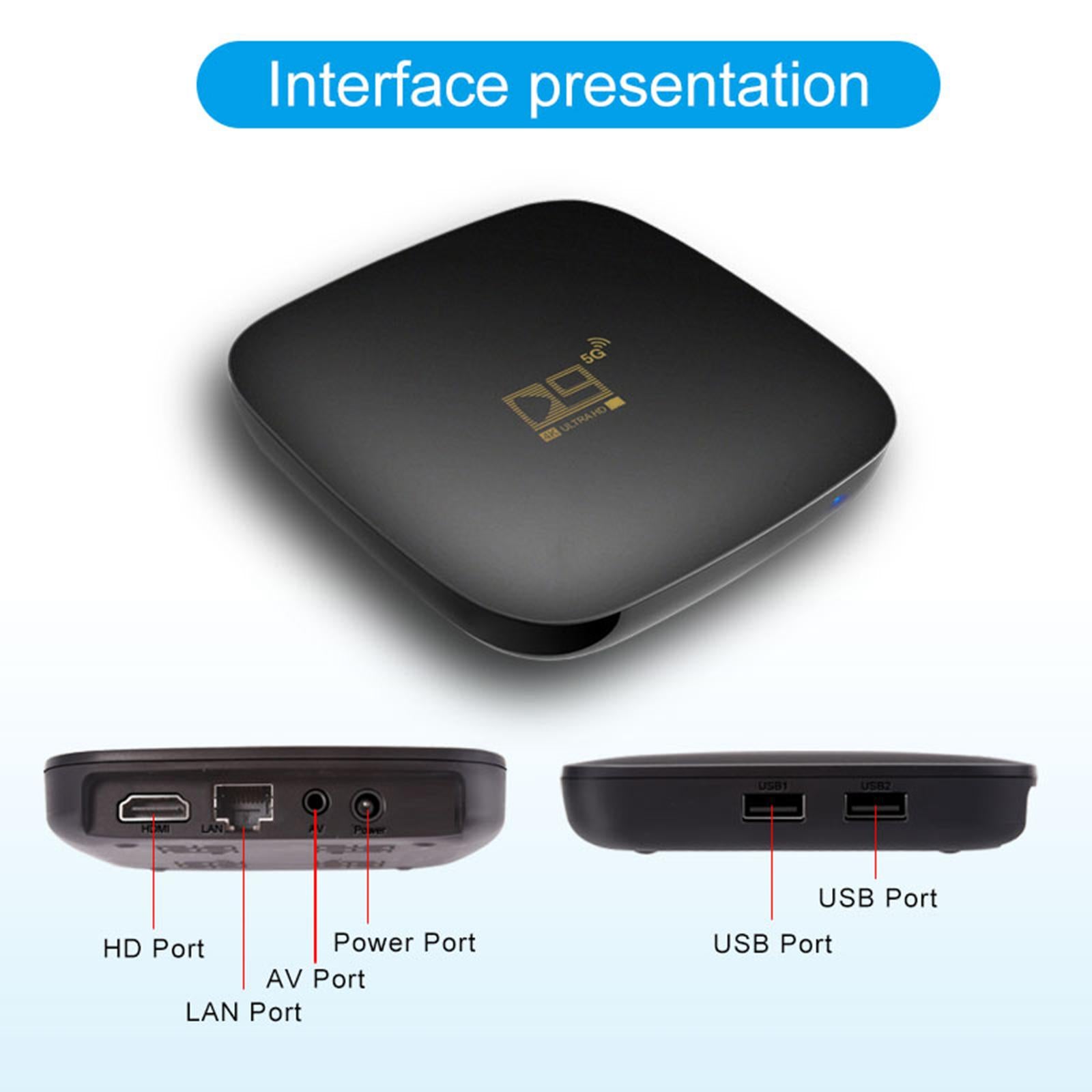 Smart D9 TV Media Player 2.4G 5G WIFI 905 Core HD TV receiver 4GB+32GB EU
