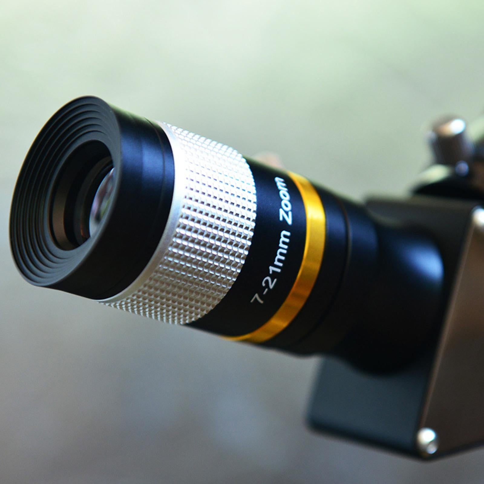 7-21mm Zoom Eyepiece for 1.25 Telescope Viewing Moon Nebulae Star Clusters"