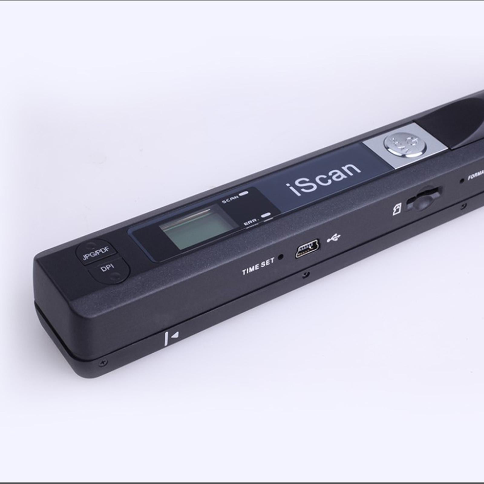 iScan Mini Handheld Portable Scanner 300/600/900DPI JEPG PDF Format Compact Black