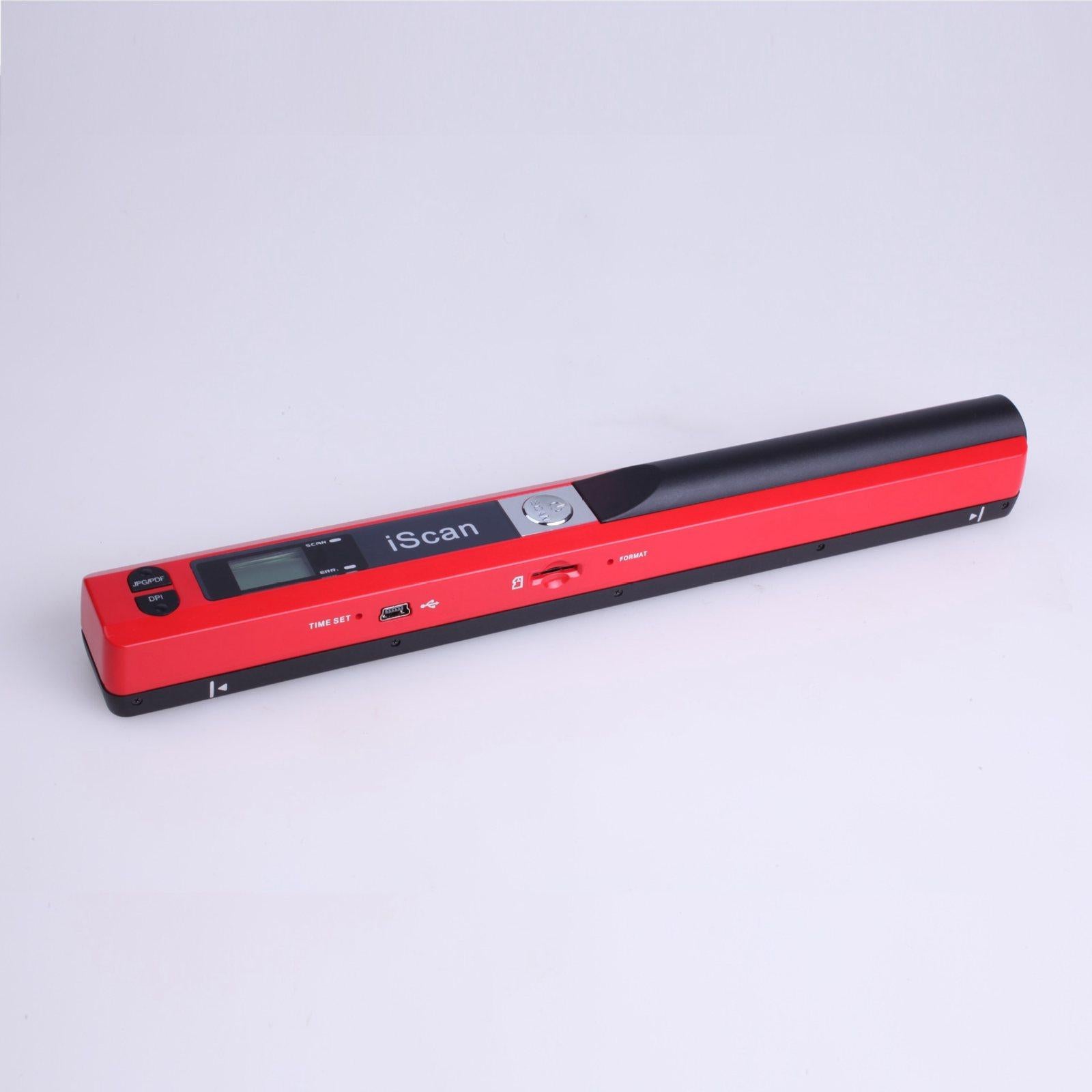 iScan Mini Handheld Portable Scanner 300/600/900DPI JEPG PDF Format Compact Red