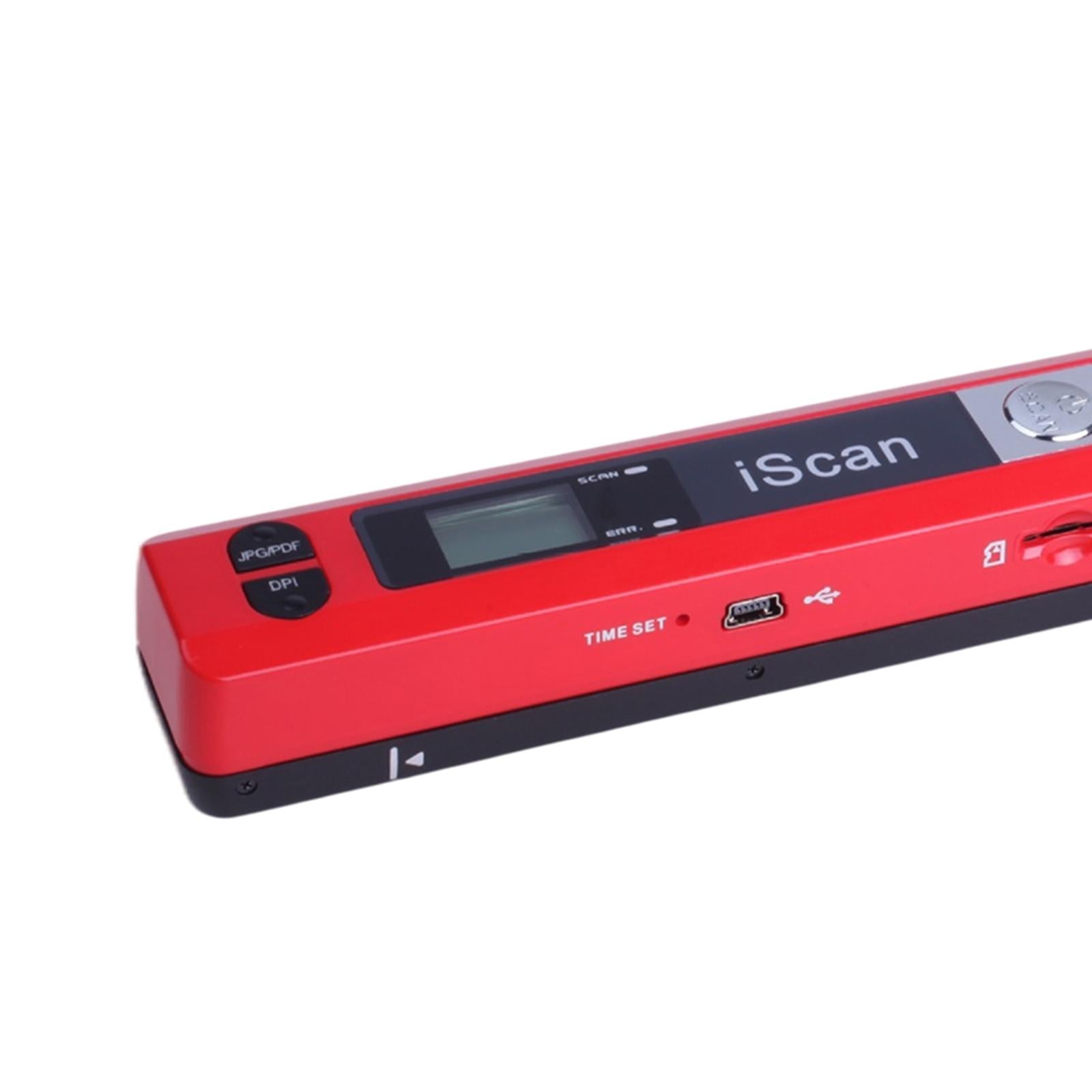 iScan Mini Handheld Portable Scanner 300/600/900DPI JEPG PDF Format Compact Red