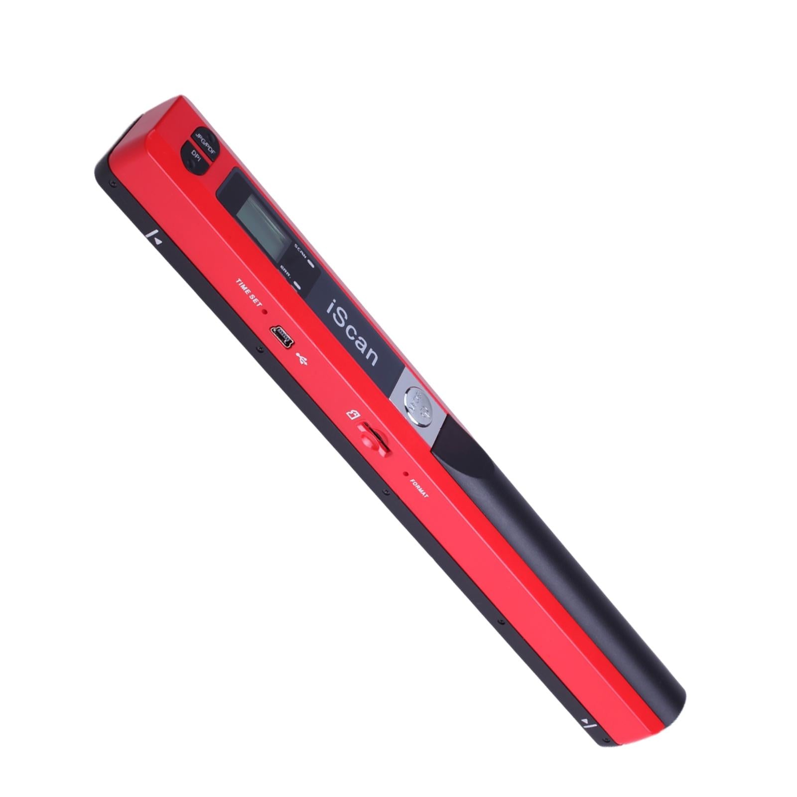 iScan Mini Handheld Portable Scanner 300/600/900DPI JEPG PDF Format Compact Red