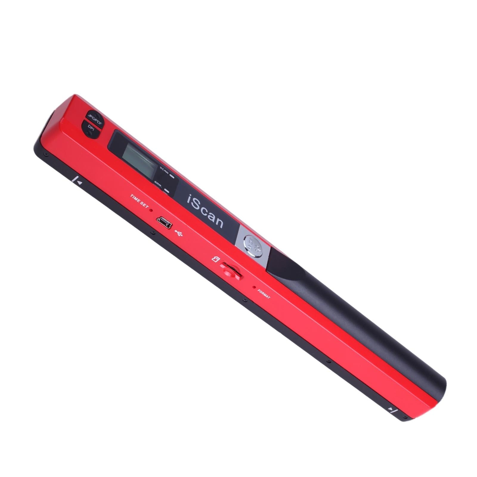 iScan Mini Handheld Portable Scanner 300/600/900DPI JEPG PDF Format Compact Red