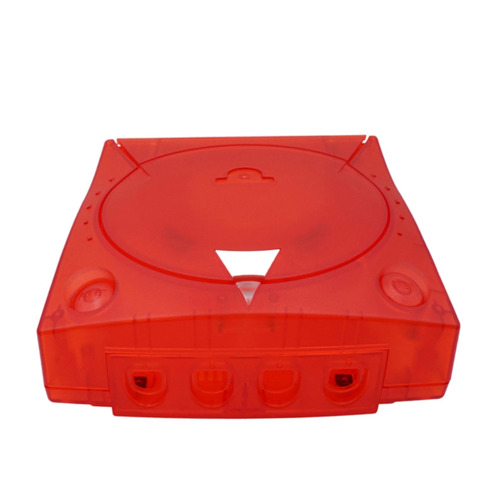 Clear Shell Cover for SEGA Dreamcast DC Easy to Remove Clear Red
