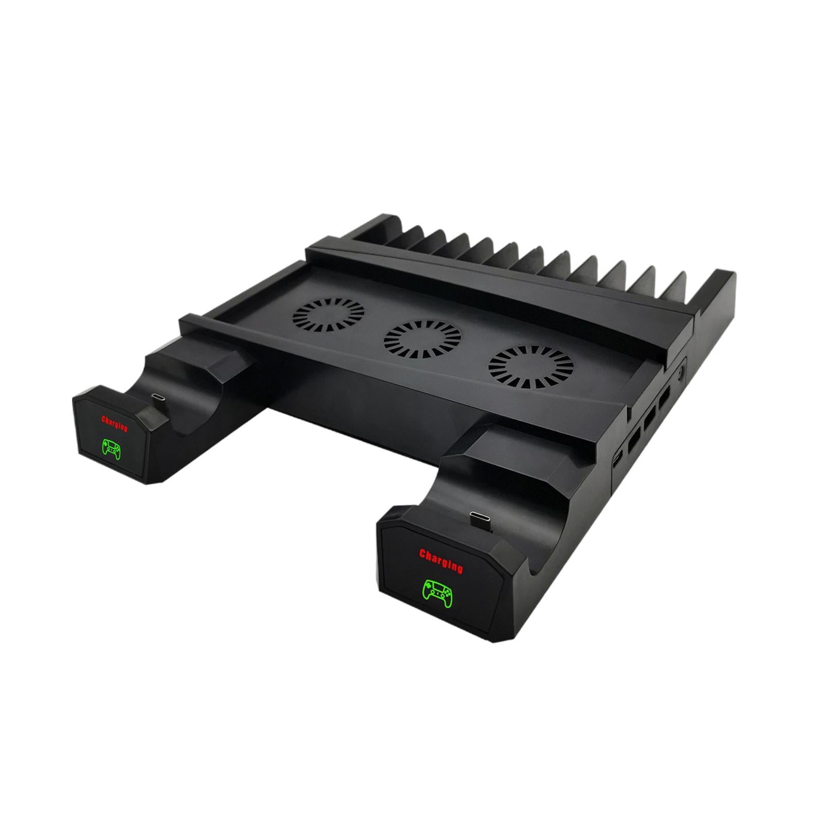 Stand Cooling Fan Station for PS5 Console Steady Charger Game Organizer
