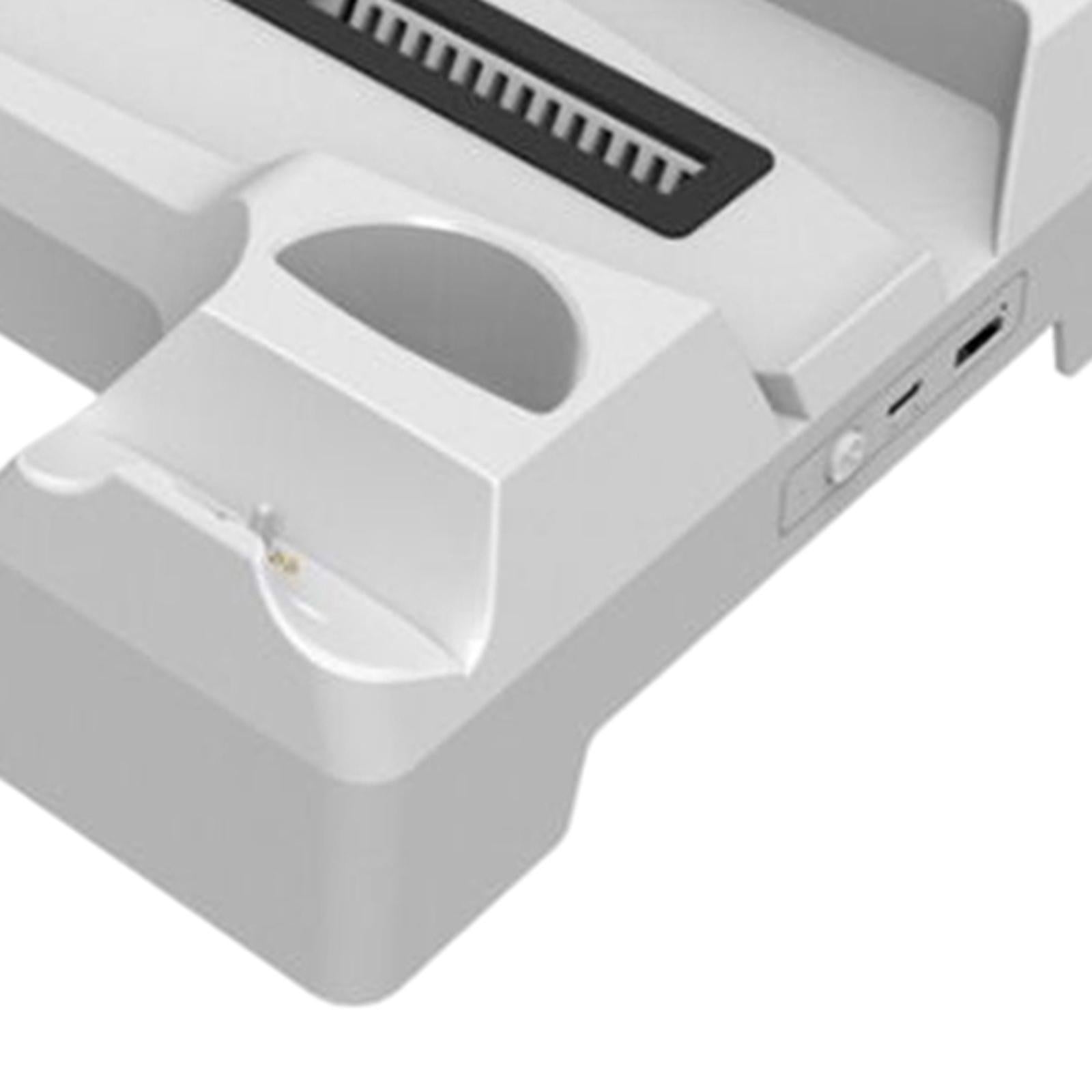 Charging Cooling Fan Base for PS5 Console Game Console Storage Charger White