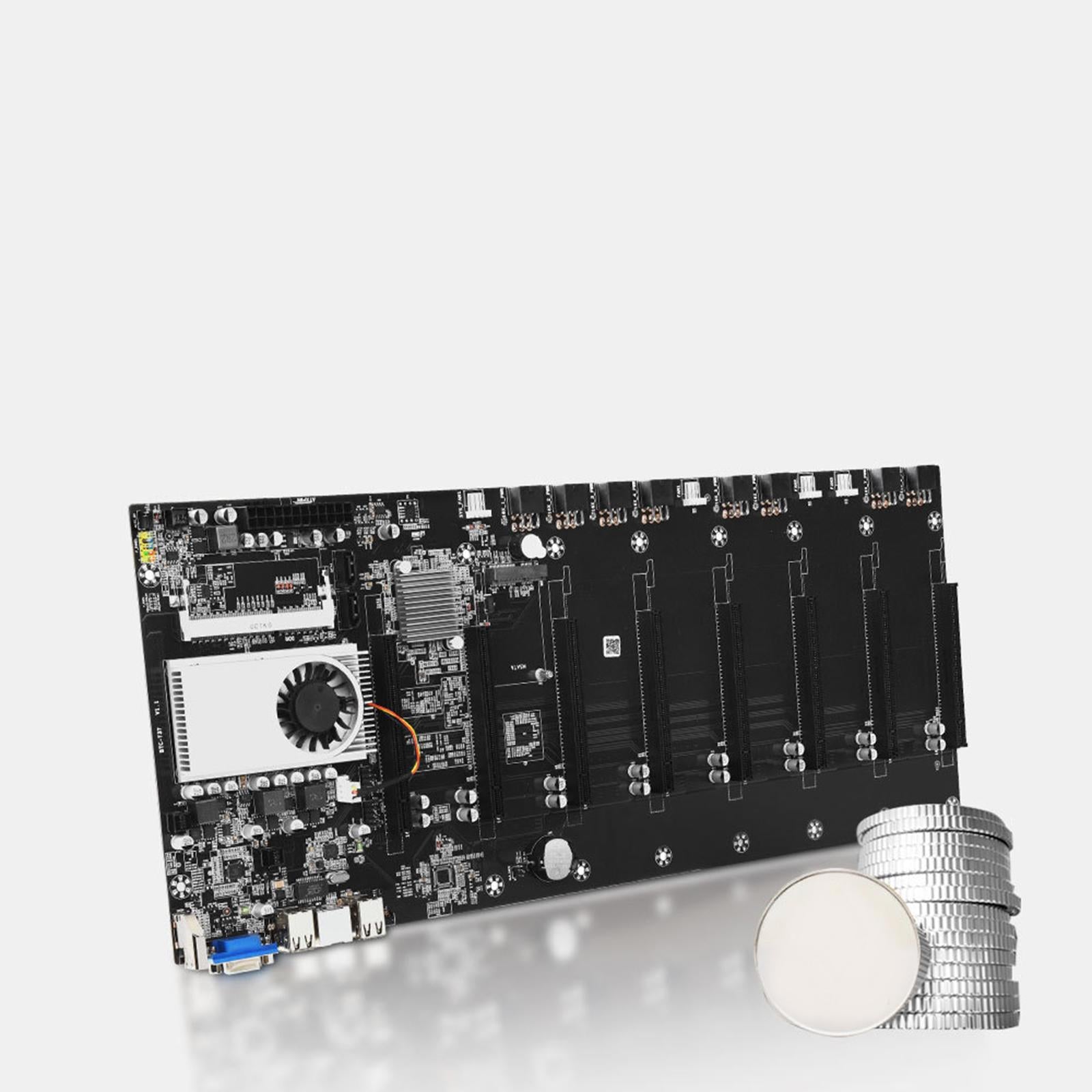BTC-T37 Graphics Motherboard CPU Set DDR3 Miner with 4G RAM 128G Hard Drive