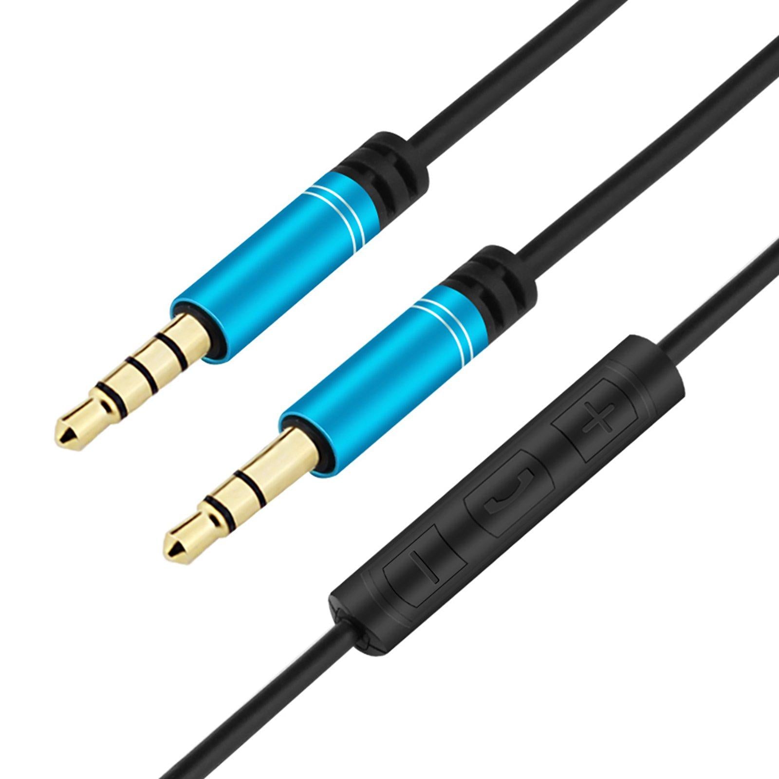 AUX Cable Headset Splitter Extender for Digital Product Blue