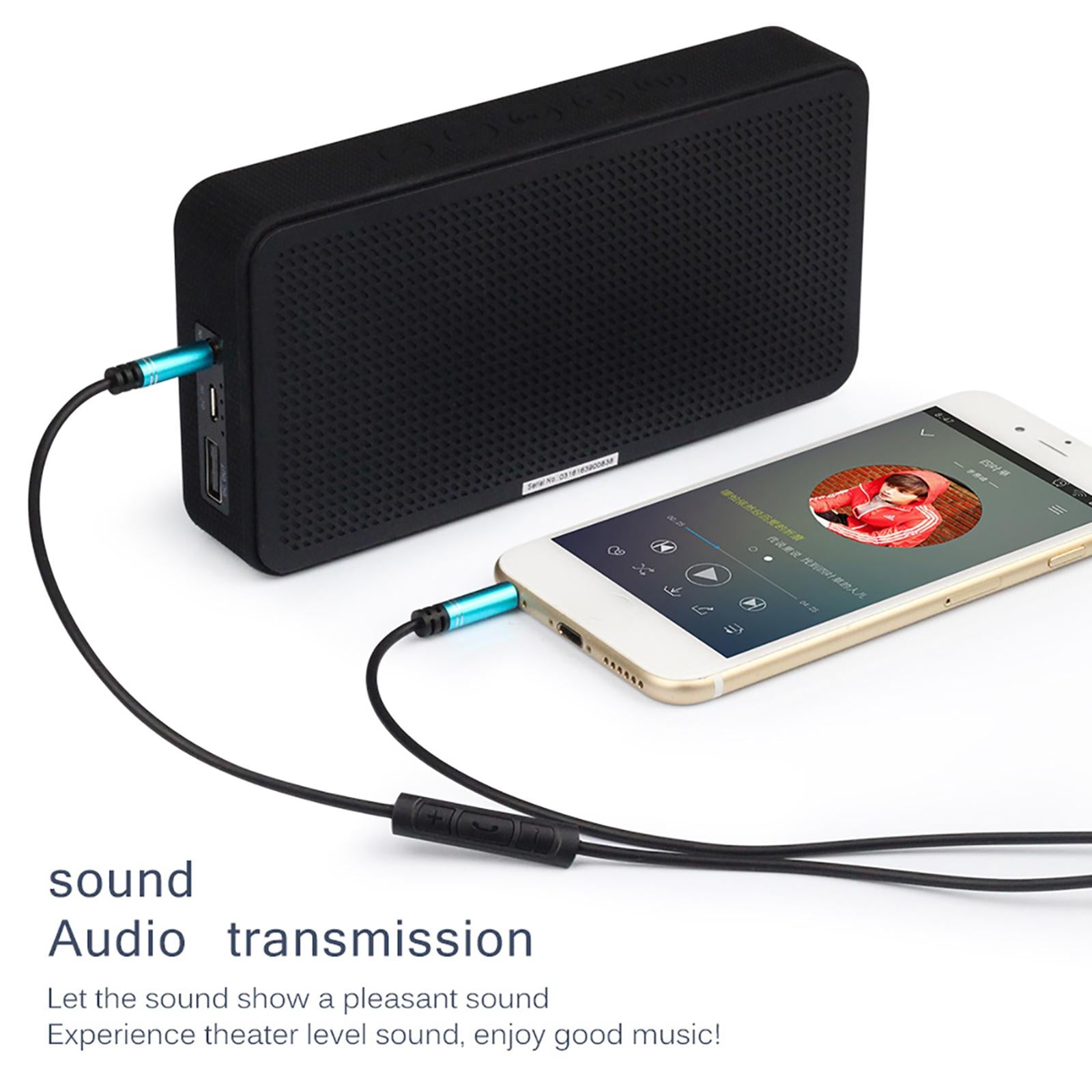 AUX Cable Headset Splitter Extender for Digital Product Blue