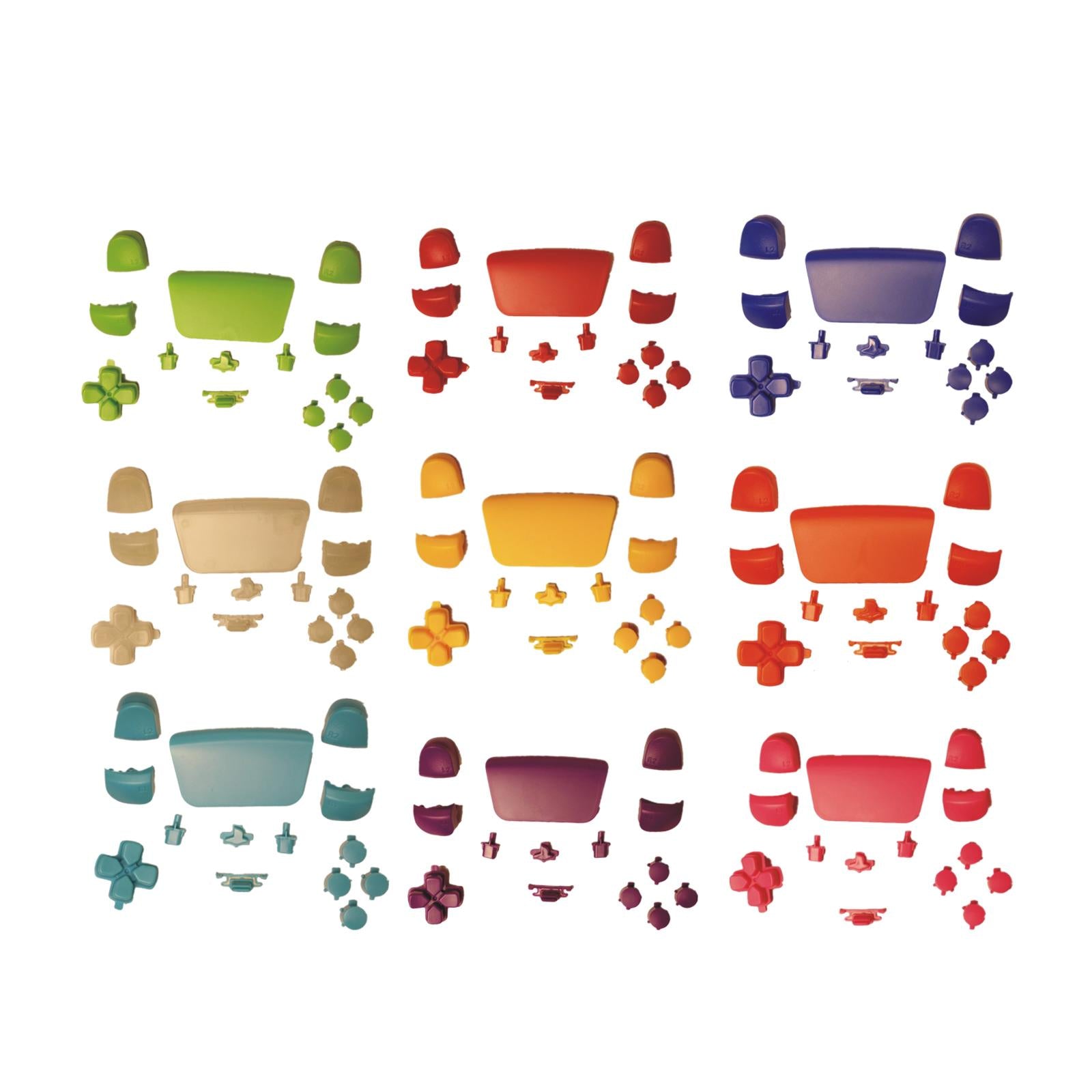 16Pcs Premium Button Kit Anti-Slip Accessories Durable Replacement for PS5 yellow