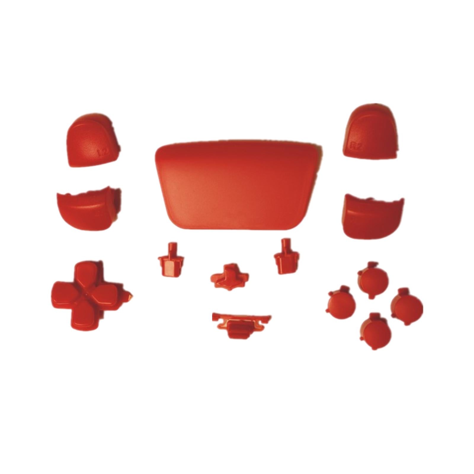 16Pcs Premium Button Kit Anti-Slip Accessories Durable Replacement for PS5 red