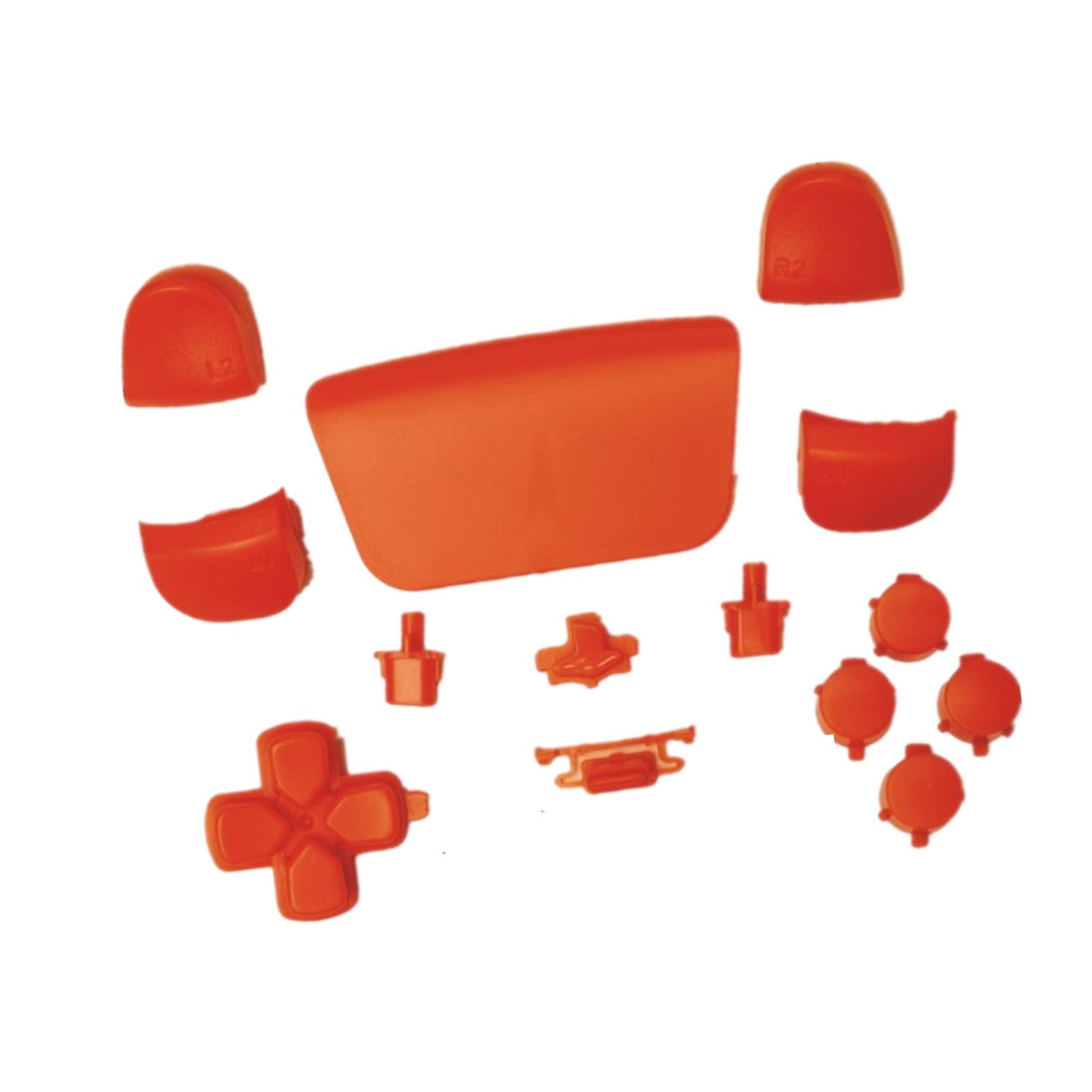 16Pcs Premium Button Kit Anti-Slip Accessories Durable Replacement for PS5 orange