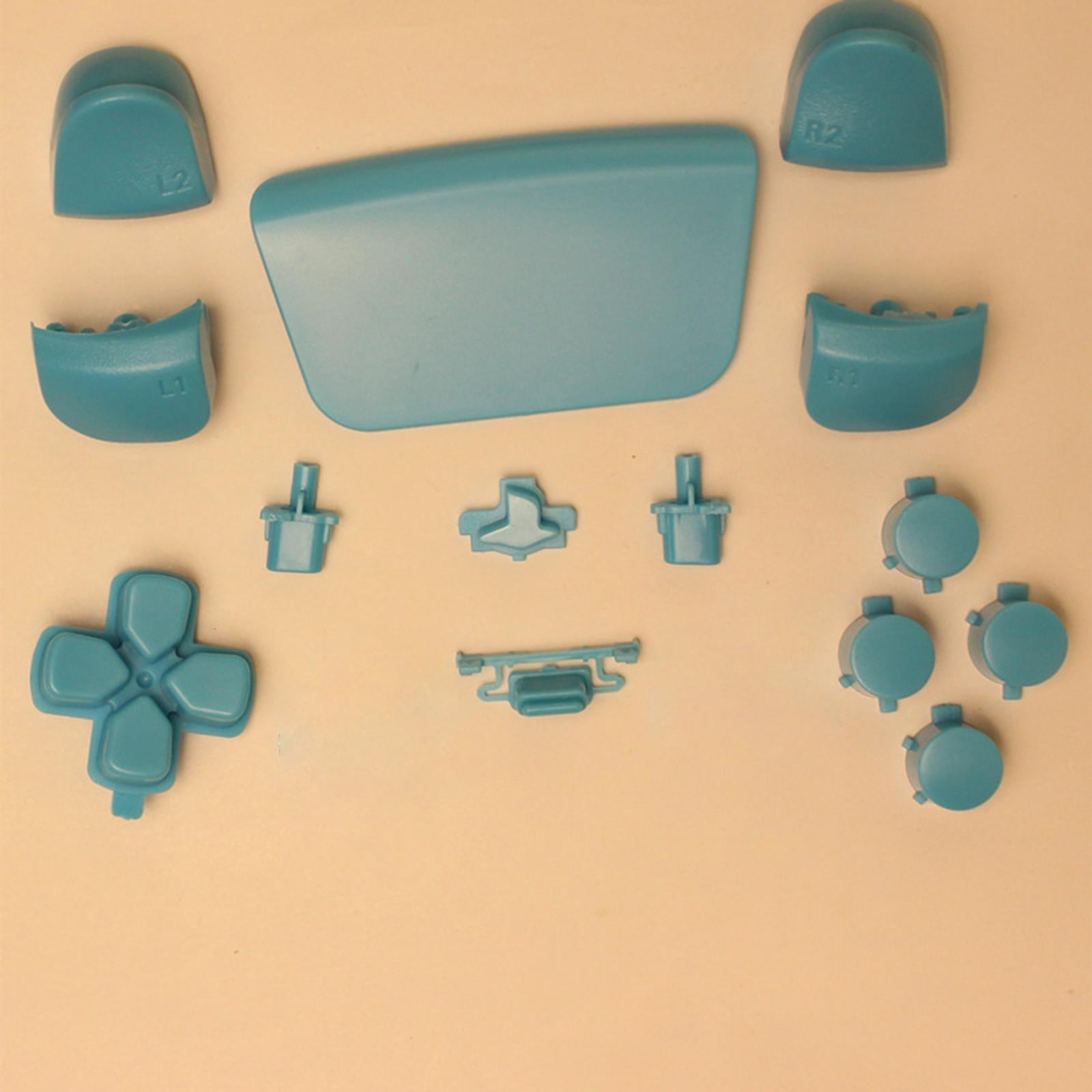 16Pcs Premium Button Kit Anti-Slip Accessories Durable Replacement for PS5 light blue